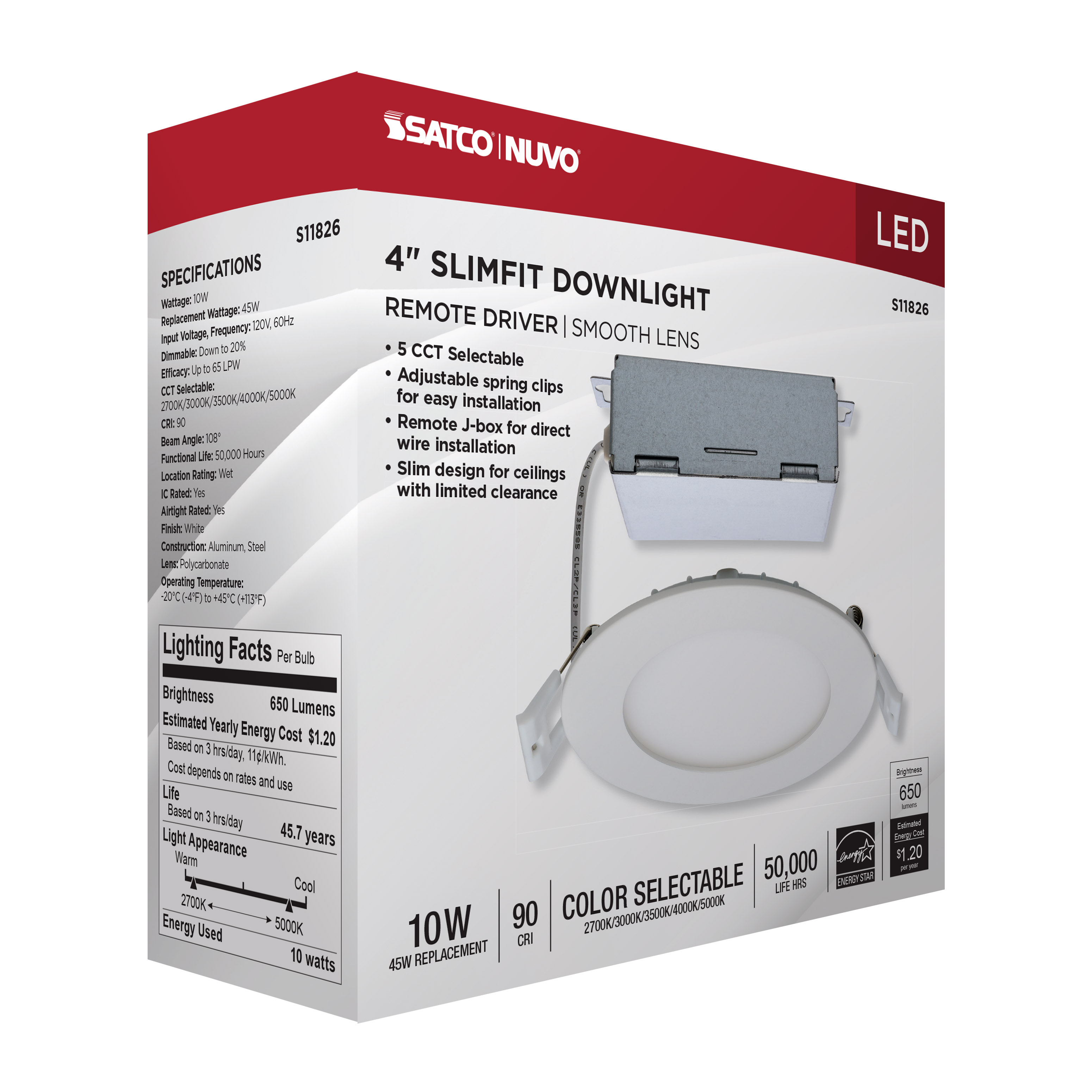 10WLED/DW/EL/4/CCT-SEL/RND/RD - S11826