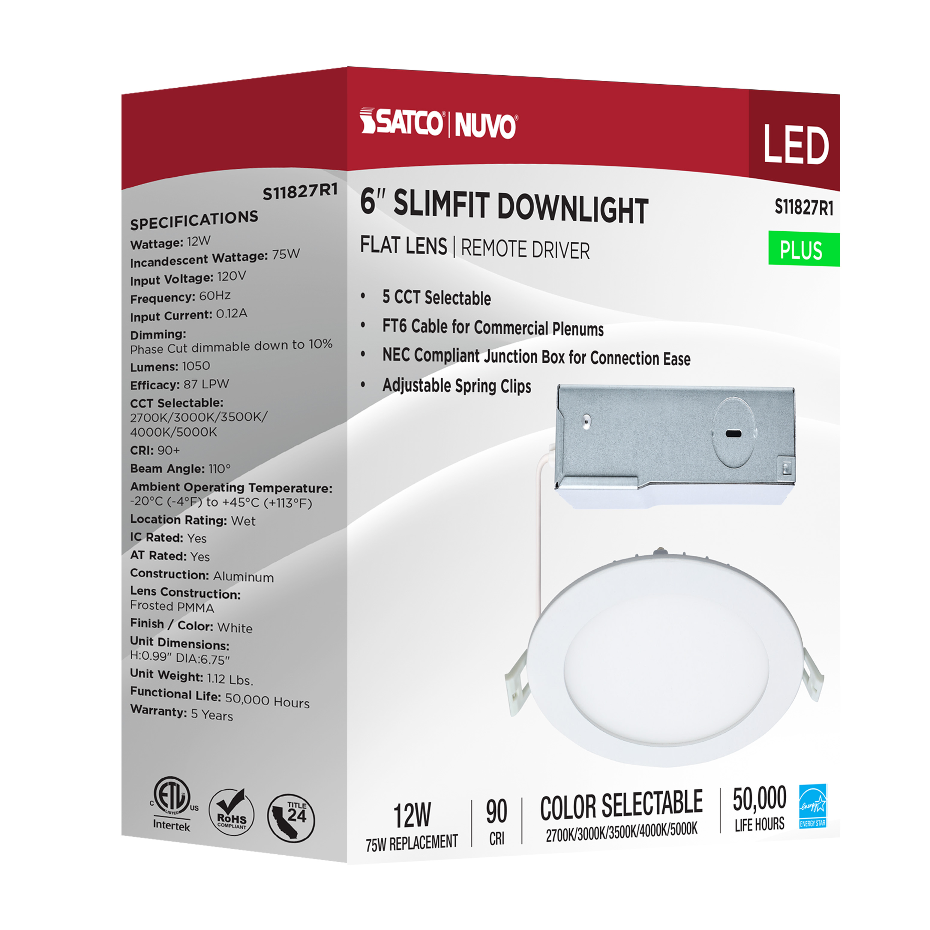 12WLED/DW/EL/6/CCT-SEL/RND/RD - S11827R1