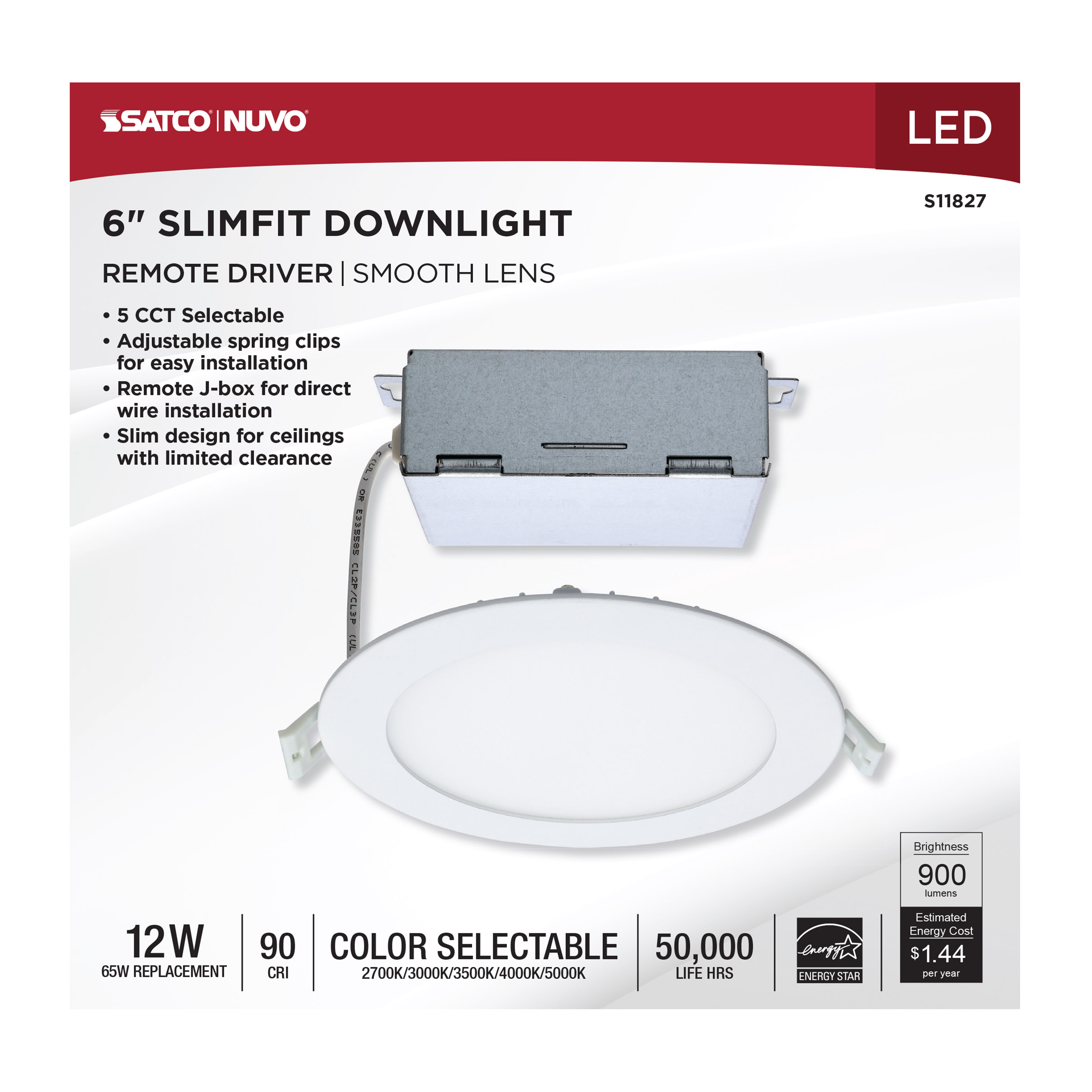 12WLED/DW/EL/6/CCT-SEL/RND/RD - S11827