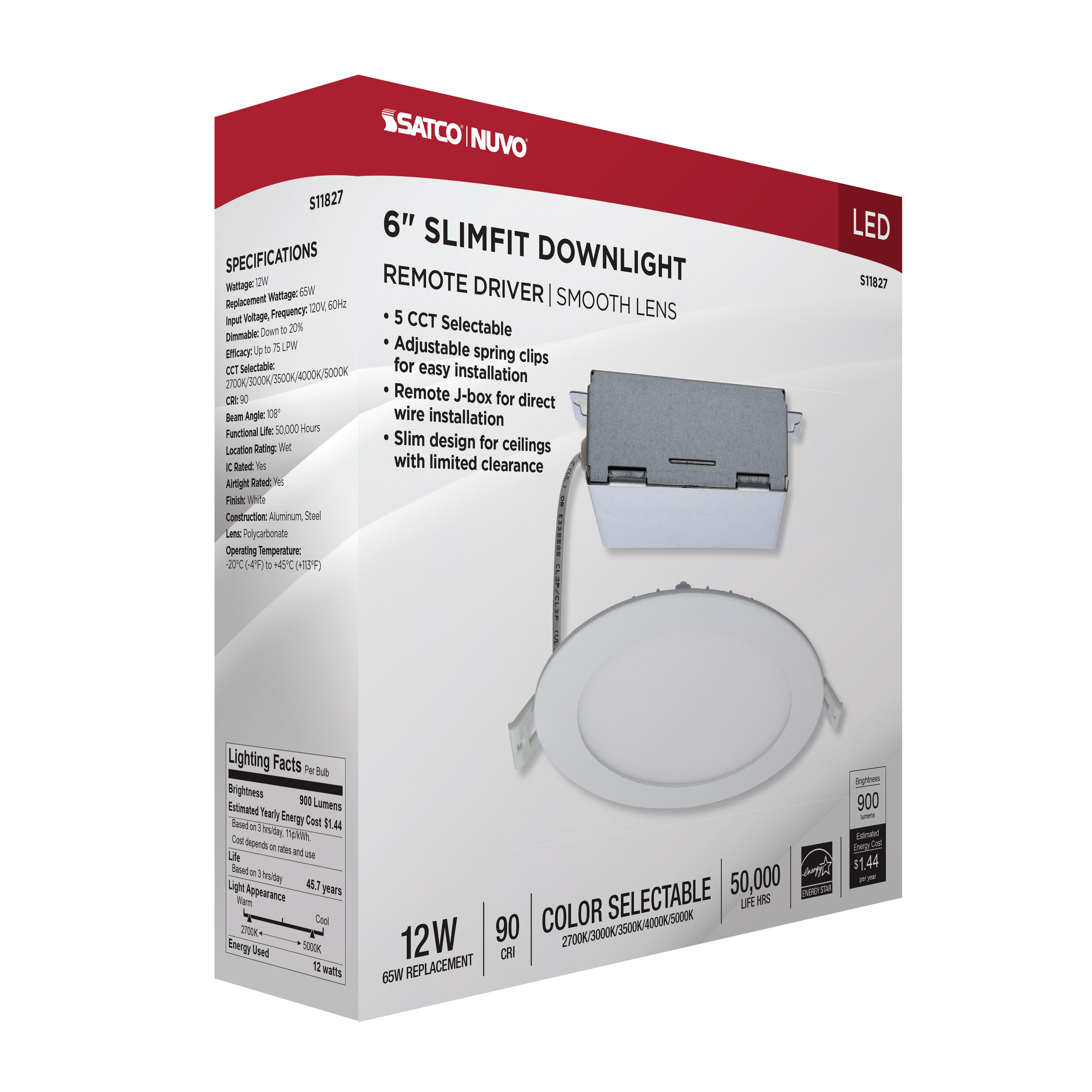 12WLED/DW/EL/6/CCT-SEL/RND/RD - S11827