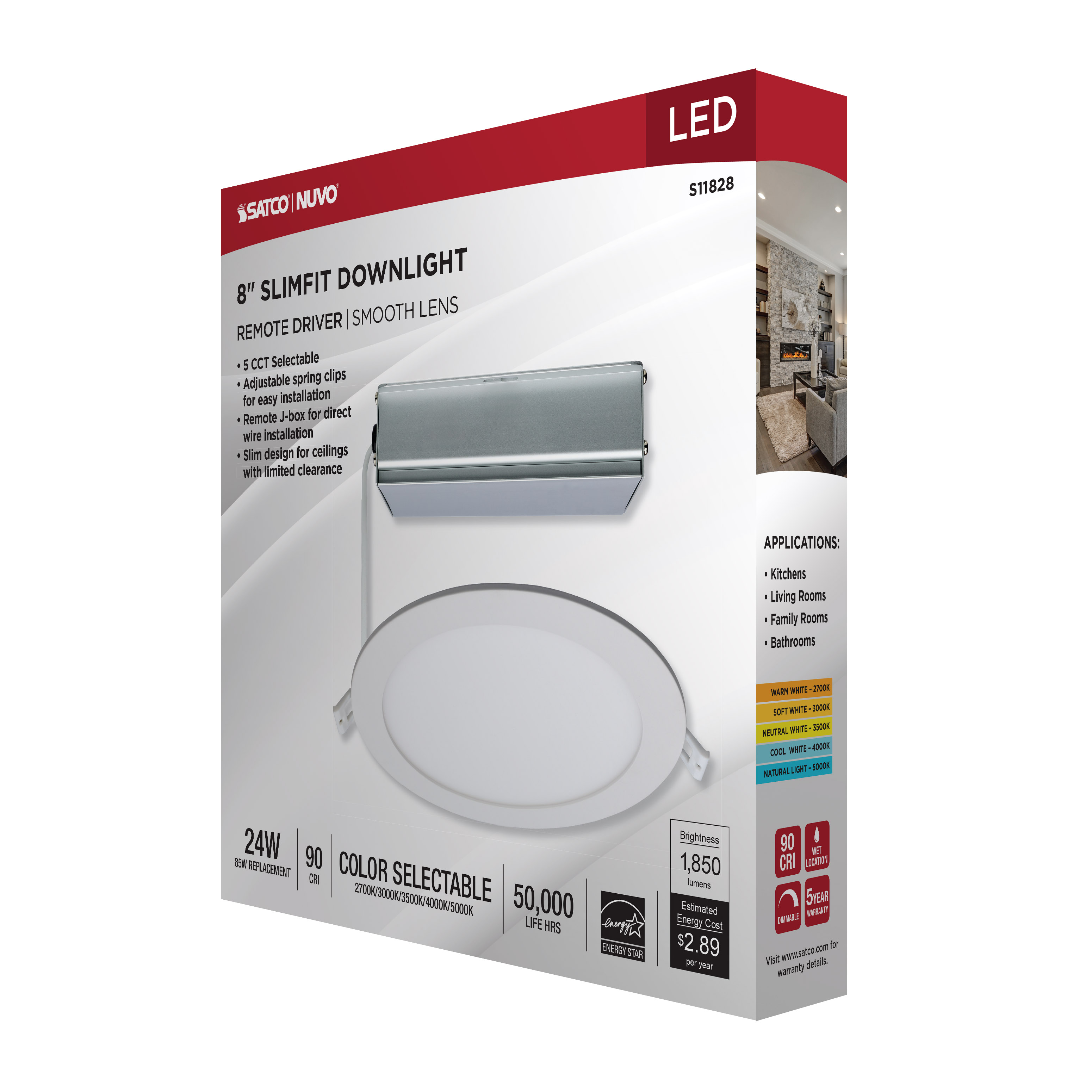 S11828 24WLED/DW/EL/8/CCT-SEL/RND/RD