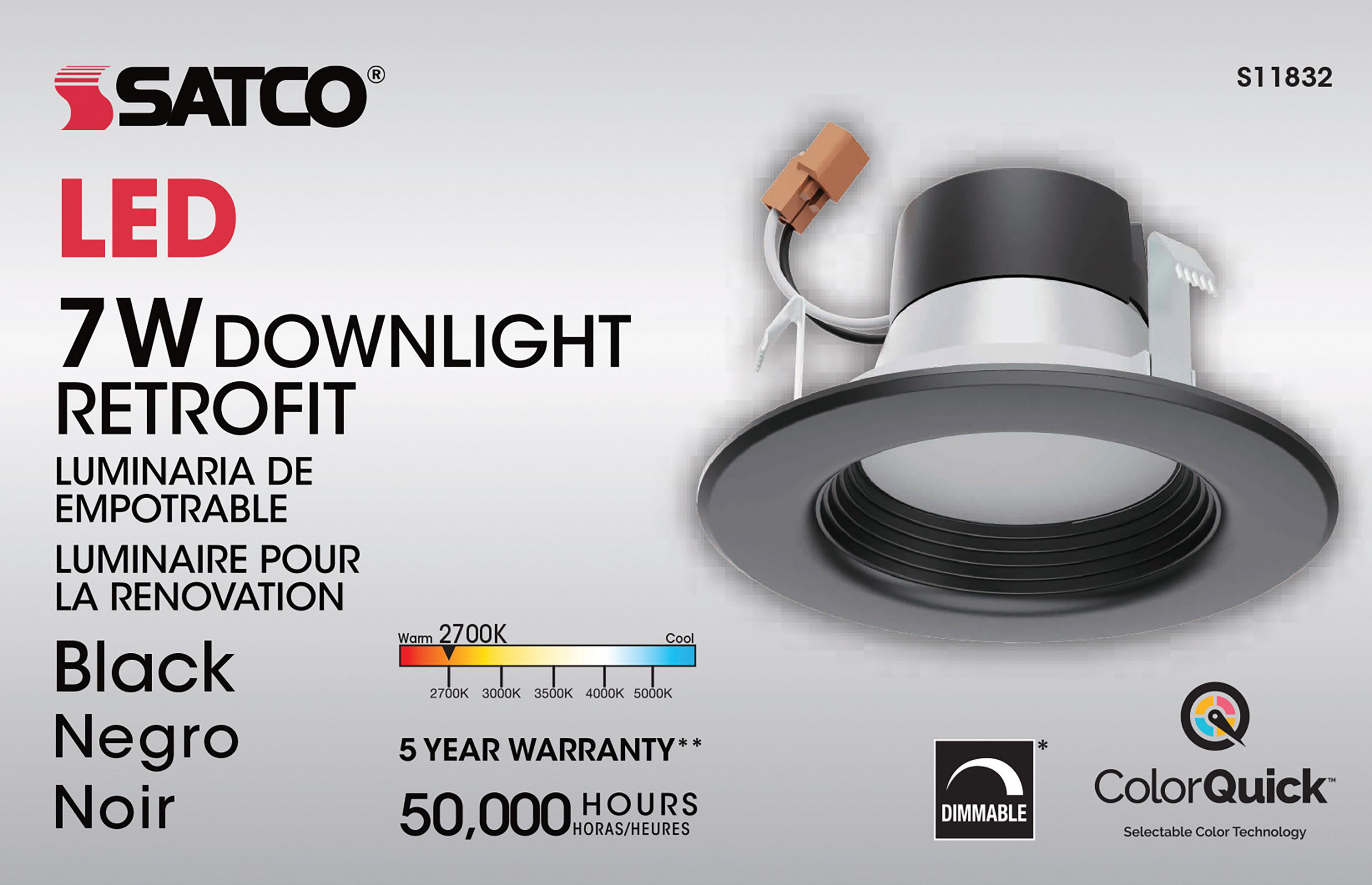 7WLED/RDL/4/CCT-SEL/120V/BL - S11832