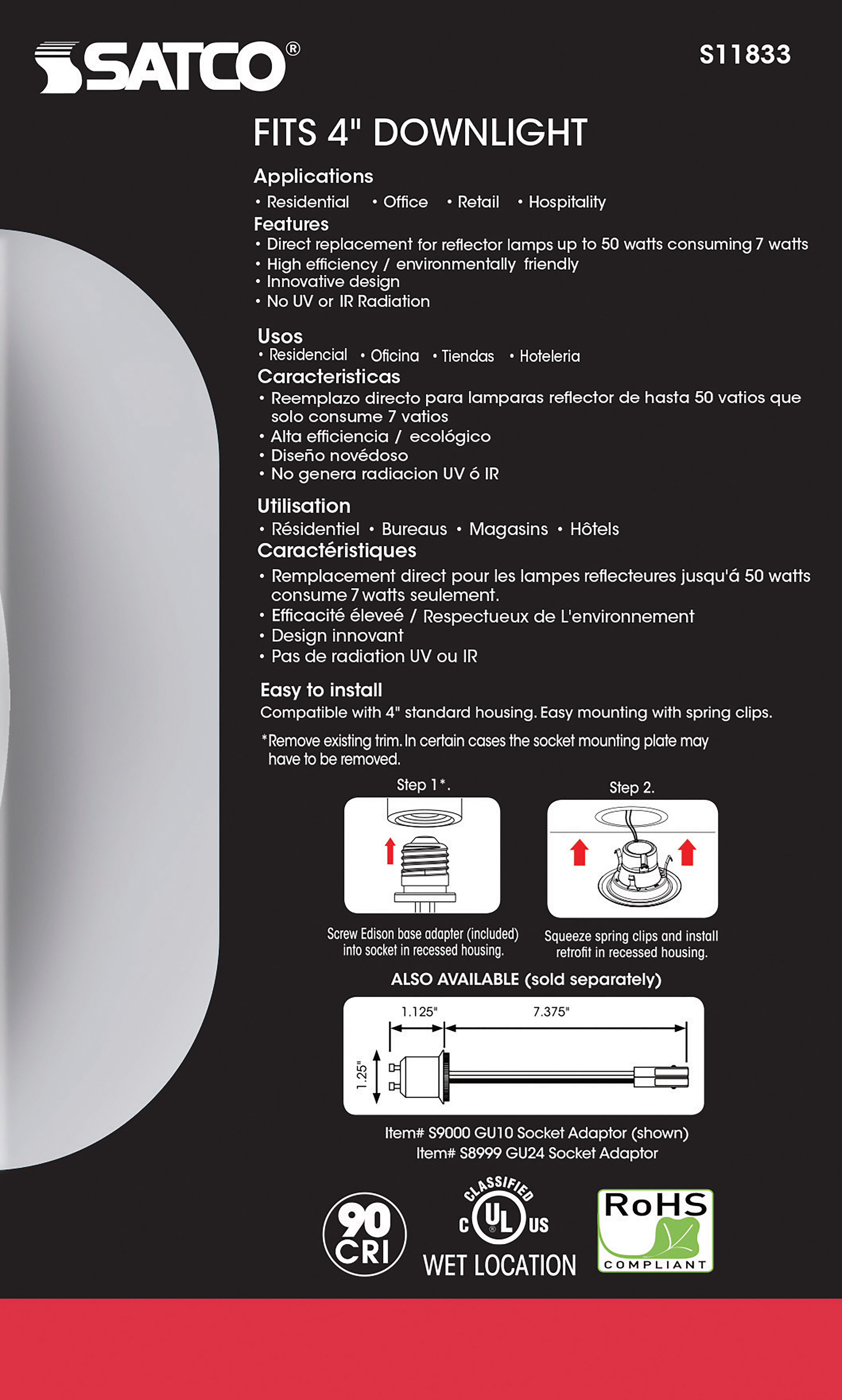 7WLED/RDL/4/CCT-SEL/120V/BN - S11833