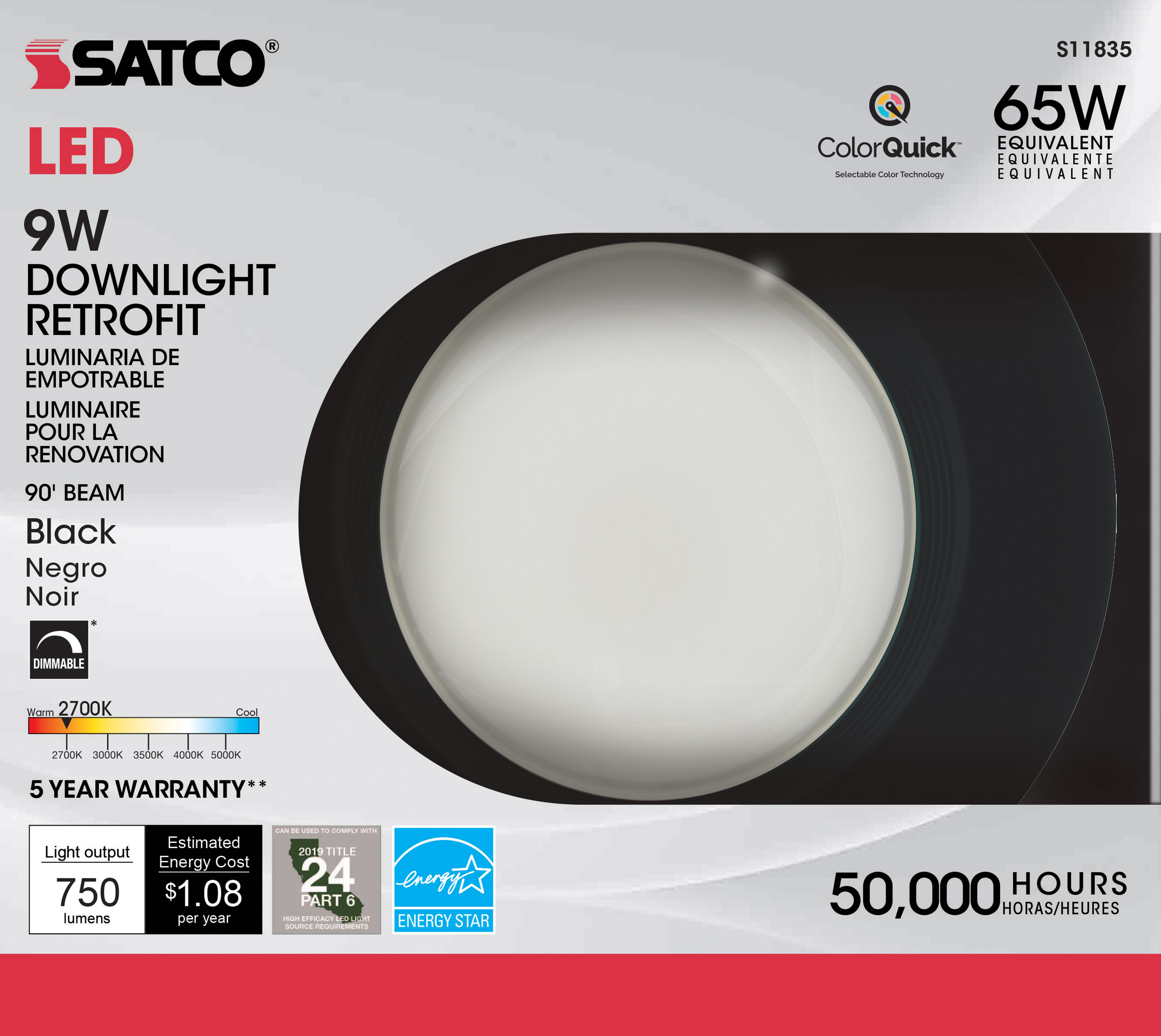 9WLED/RDL/5-6/CCT-SEL/120V/BL - S11835