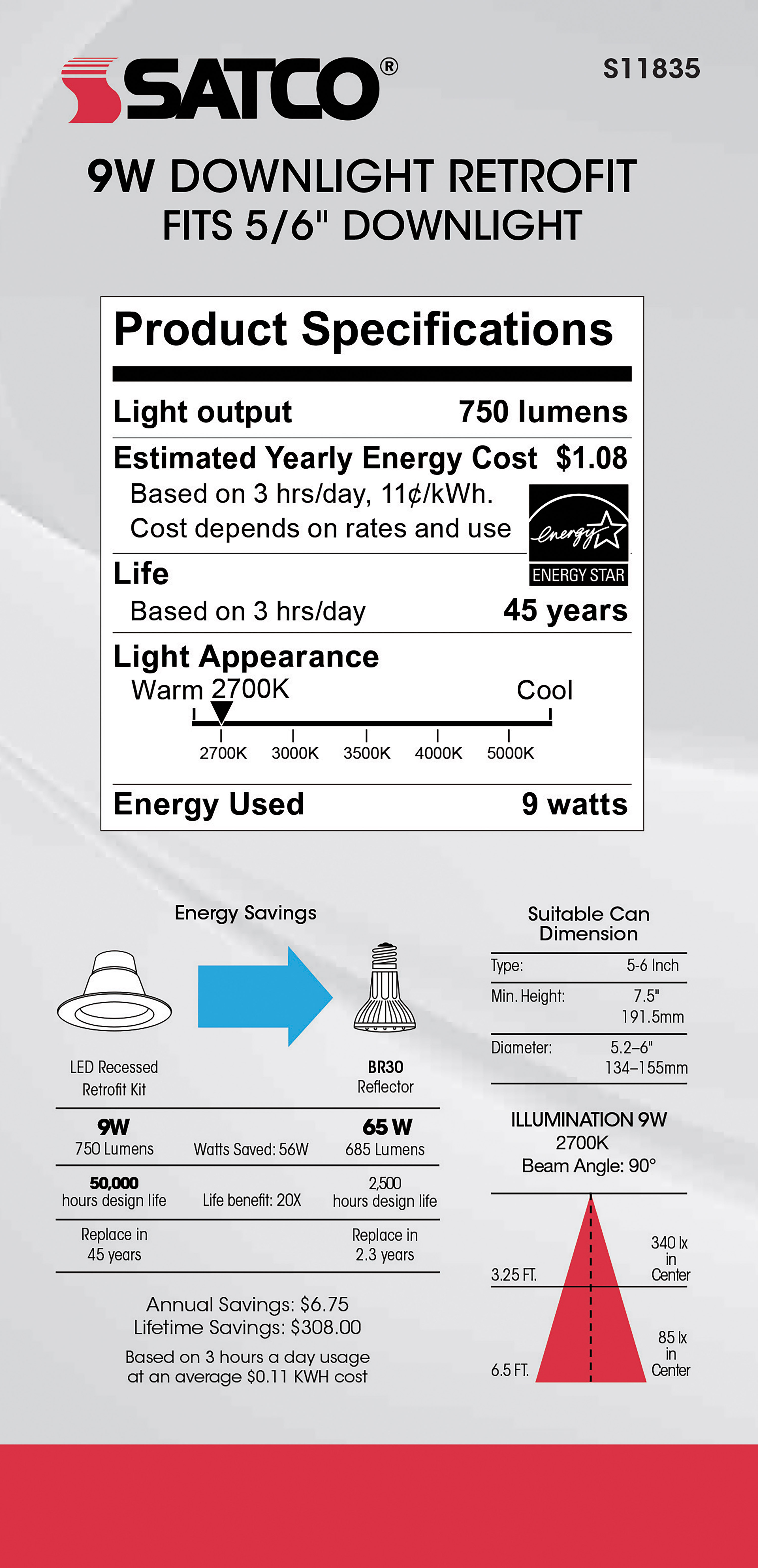 9WLED/RDL/5-6/CCT-SEL/120V/BL - S11835