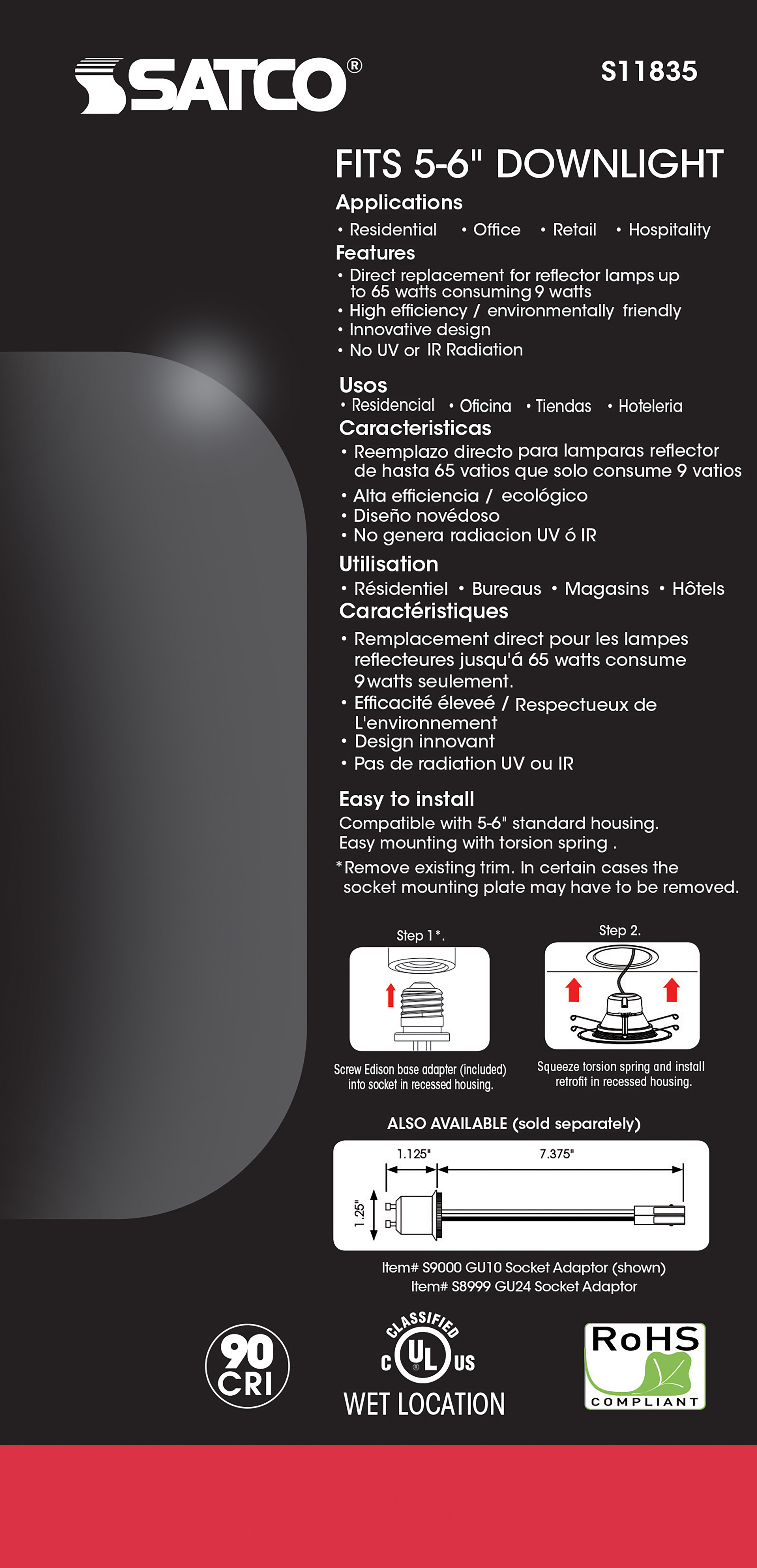 9WLED/RDL/5-6/CCT-SEL/120V/BL - S11835