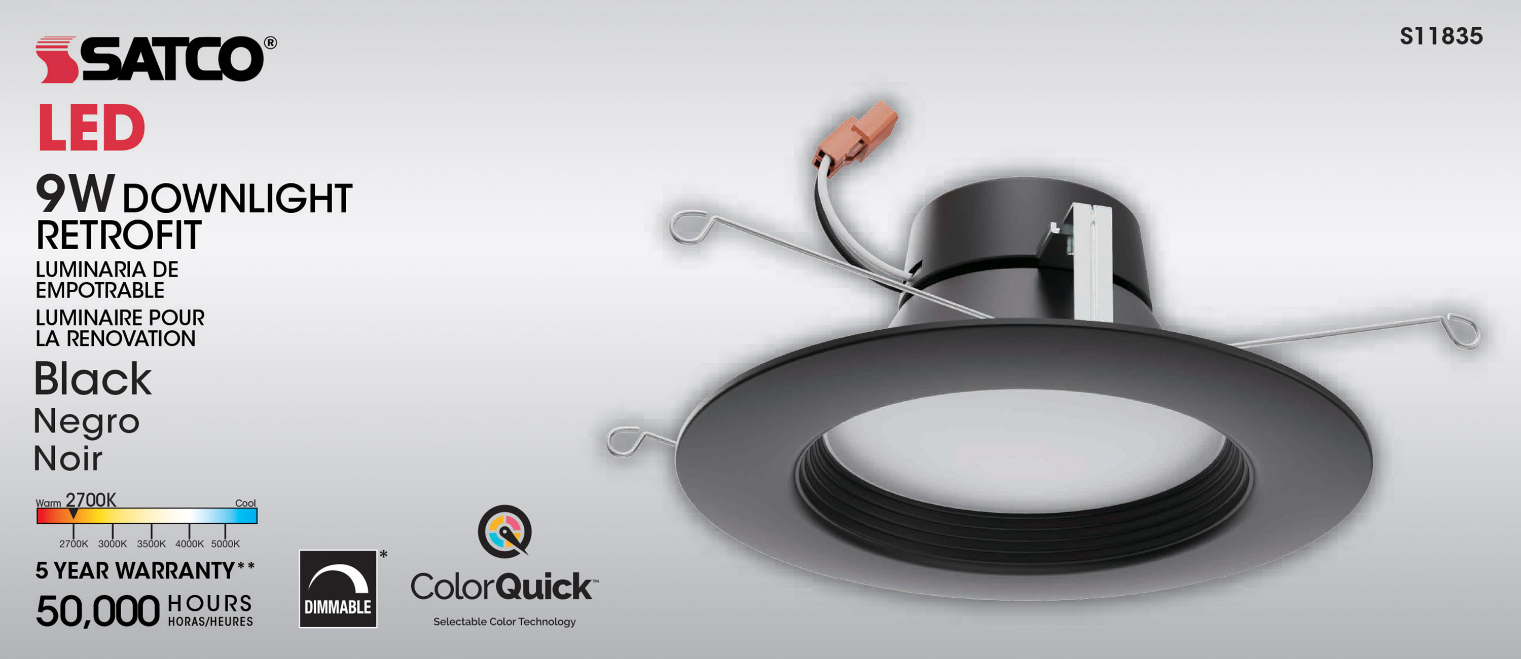 9WLED/RDL/5-6/CCT-SEL/120V/BL - S11835