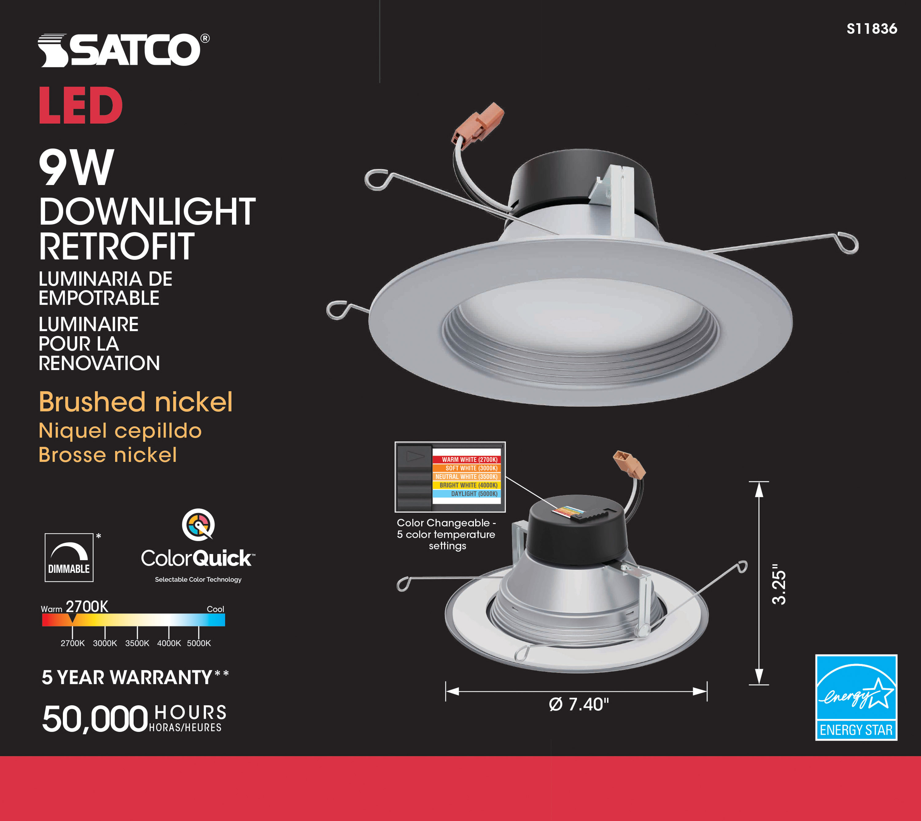 9WLED/RDL/5-6/CCT-SEL/120V/BN - S11836