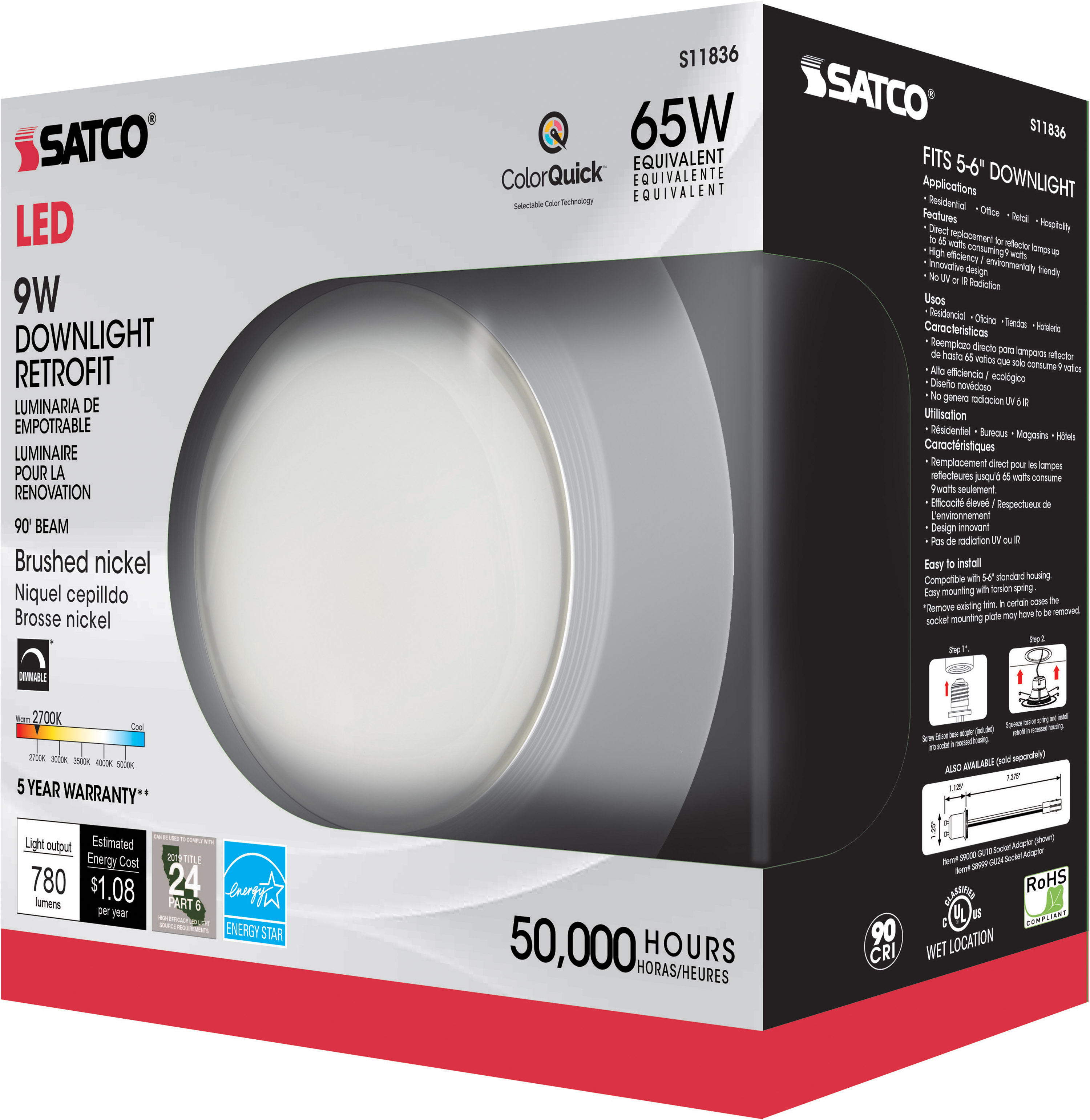 9WLED/RDL/5-6/CCT-SEL/120V/BN - S11836