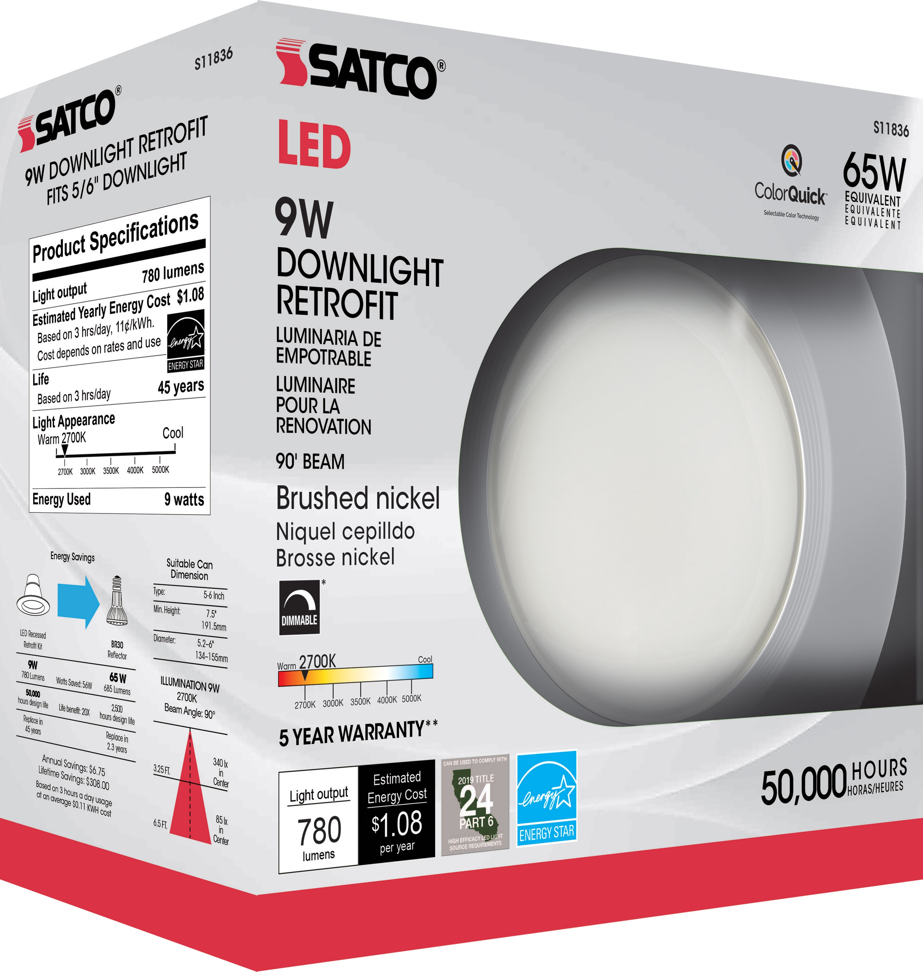 9WLED/RDL/5-6/CCT-SEL/120V/BN - S11836