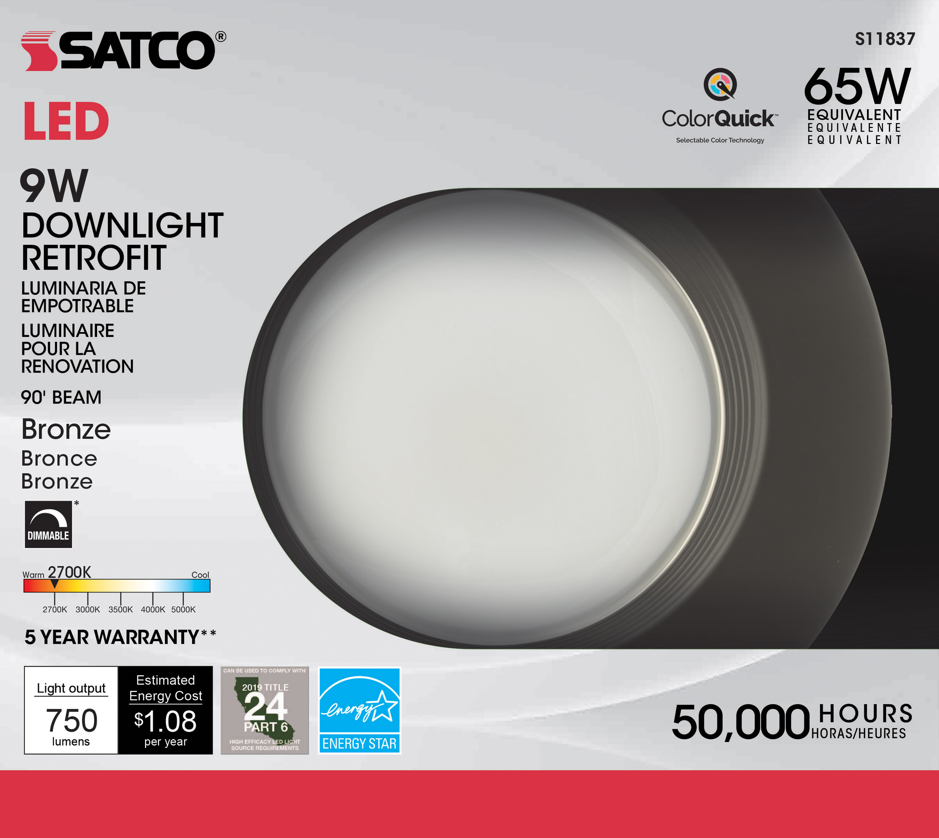 9WLED/RDL/5-6/CCT-SEL/120V/BZ - S11837