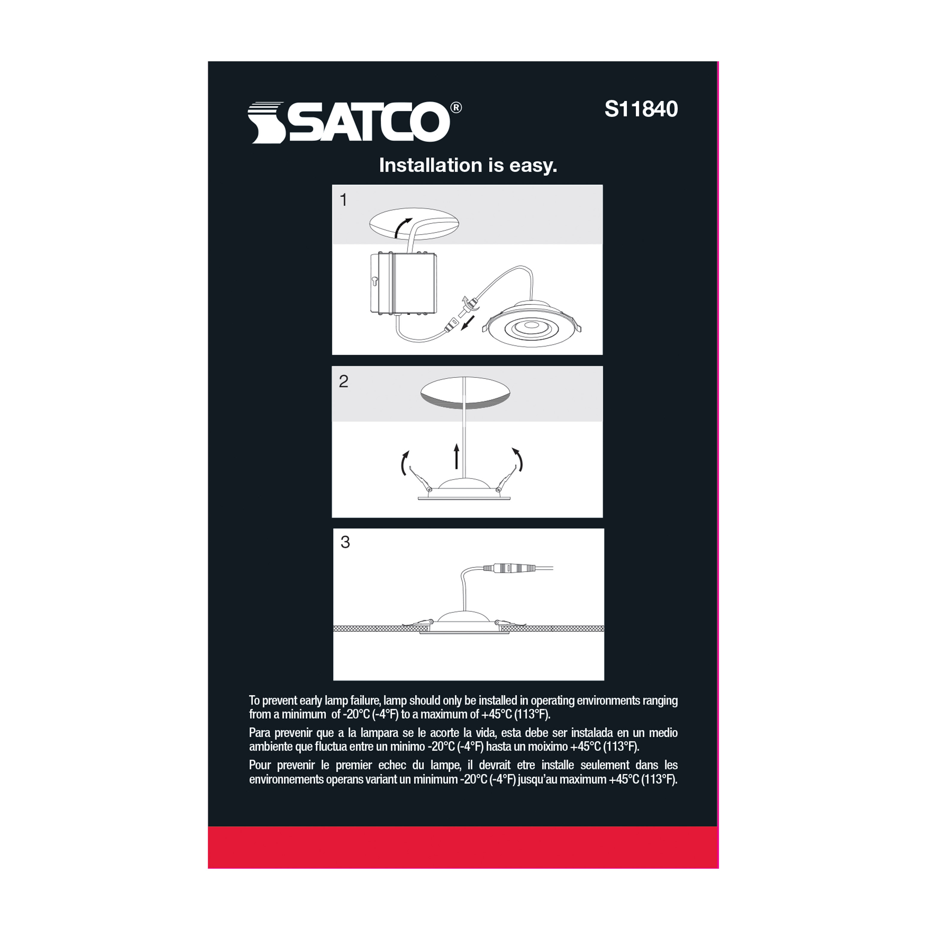 9WLED/GBL/4/CCT/RND/WH - S11840