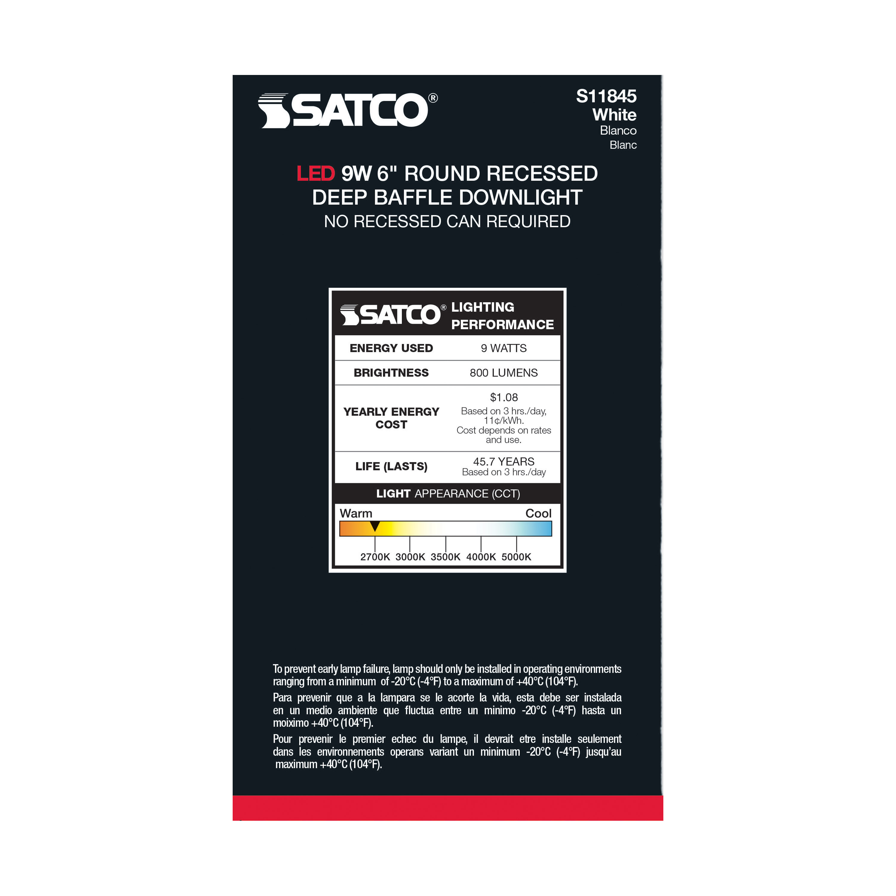 9WLED/DB/RDL/6/CCT-SEL/120V - S11845