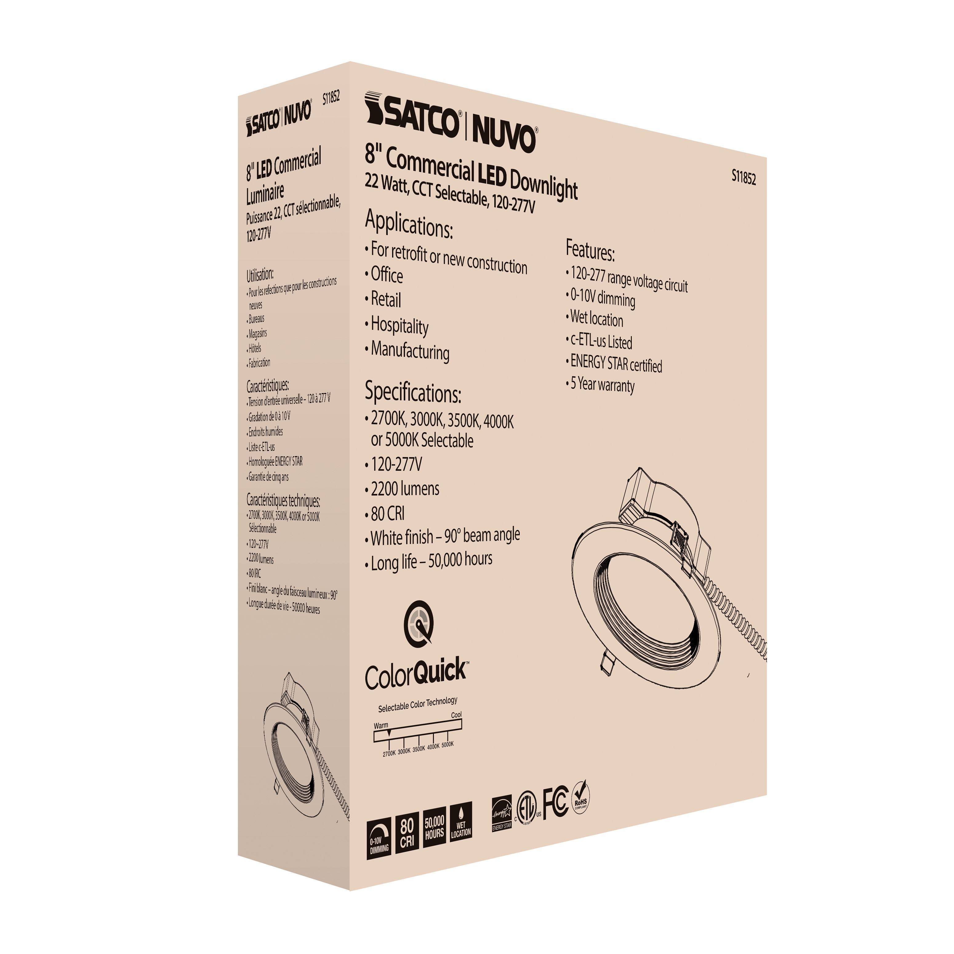 22WLED/CDL/8/CCT/120-277 - S11852