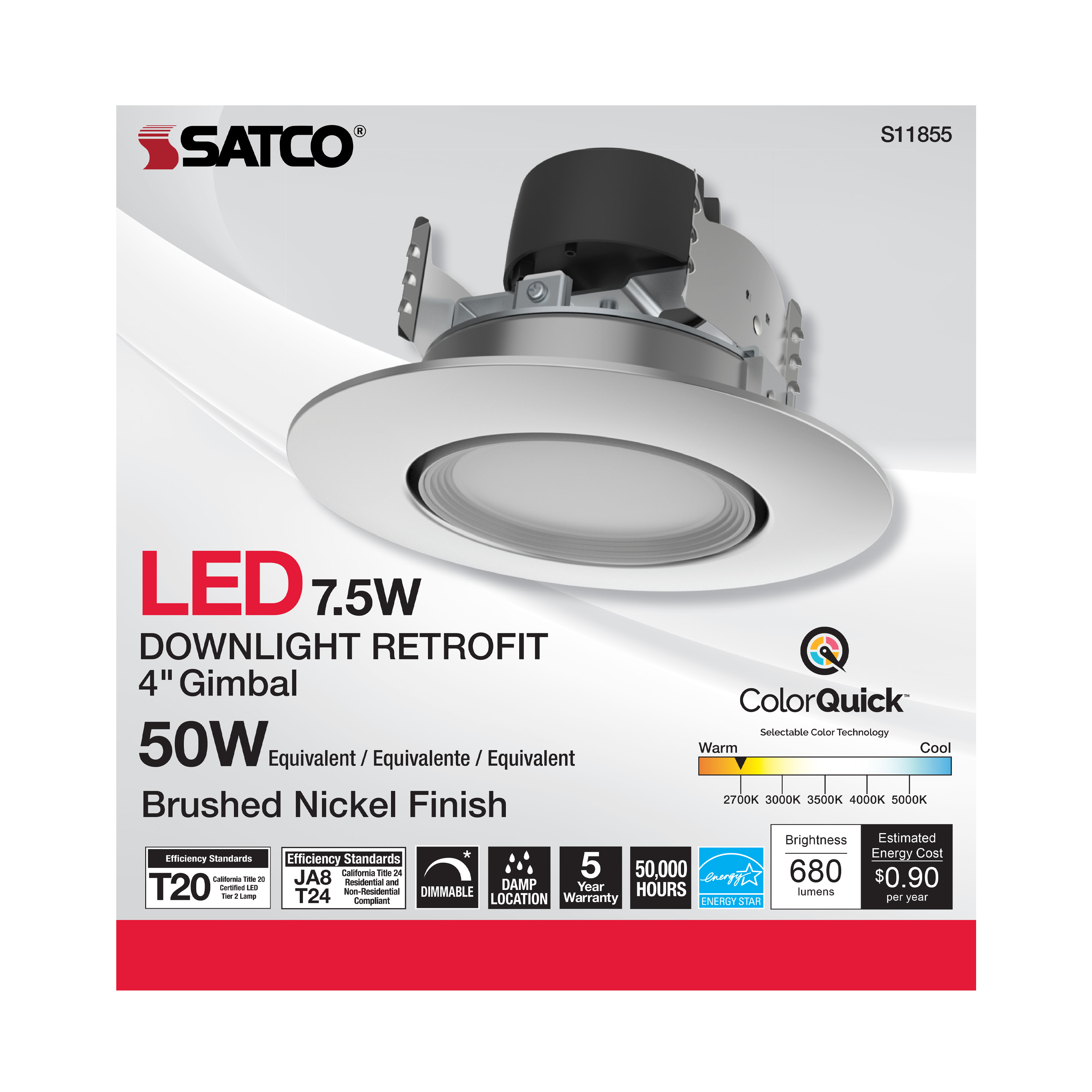 7.5WLED/DIR/4/60'/CCT-SEL/120V - S11855