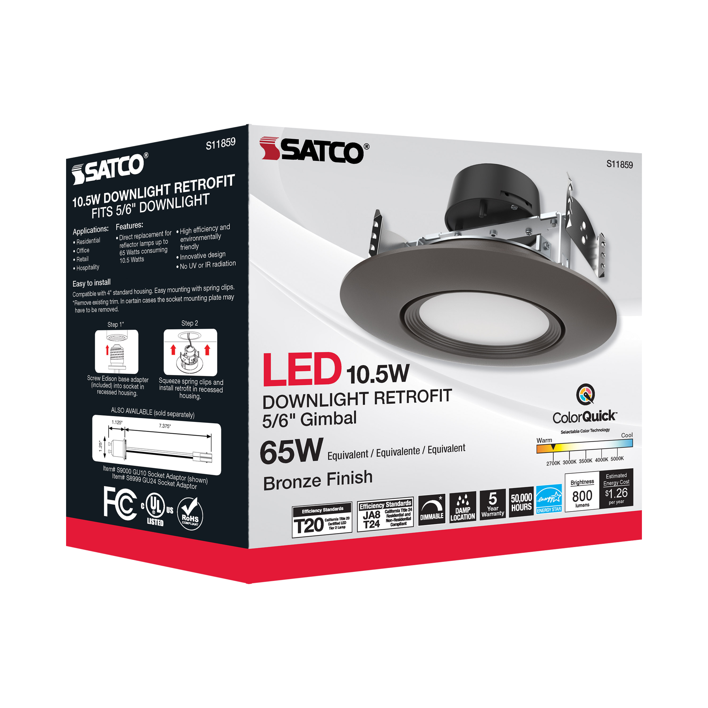 10.5WLED/DIR/5-6/CCT-SEL/120V/ - S11859