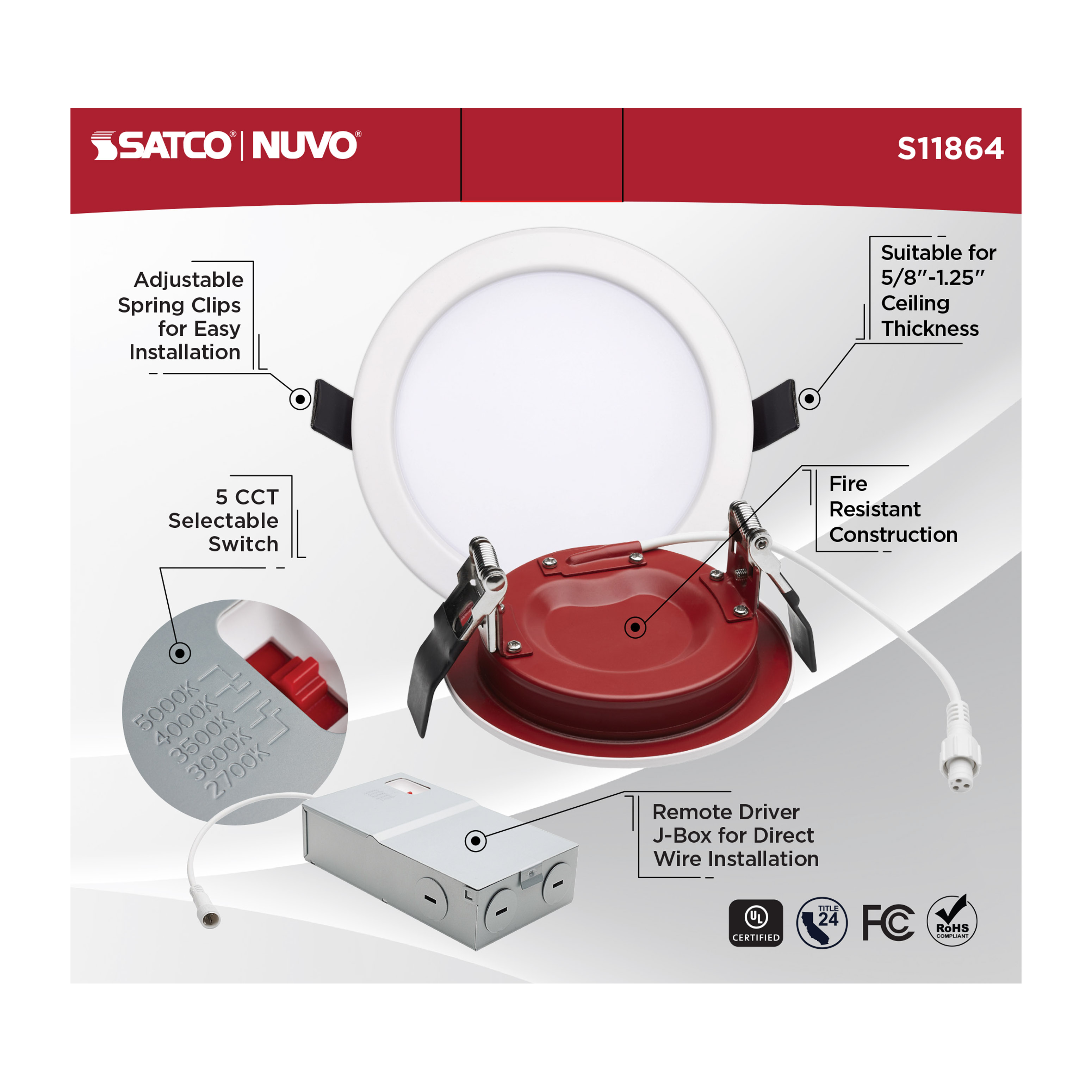 10WLED/4/FR/CCT/SLF/RD/FL/RND - S11864