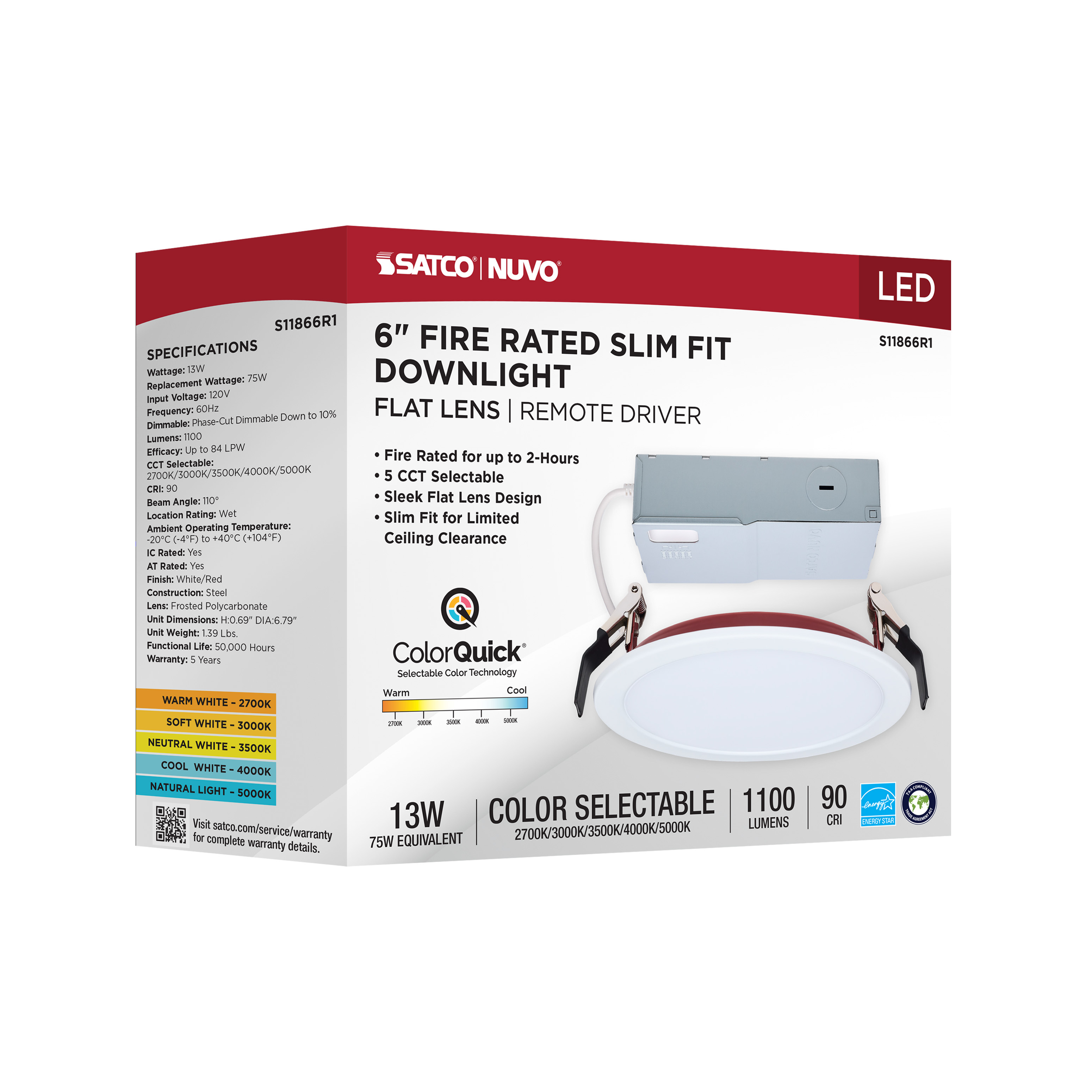 13WLED/6/FR/CCT/SLF/RD/FL/RND - S11866R1