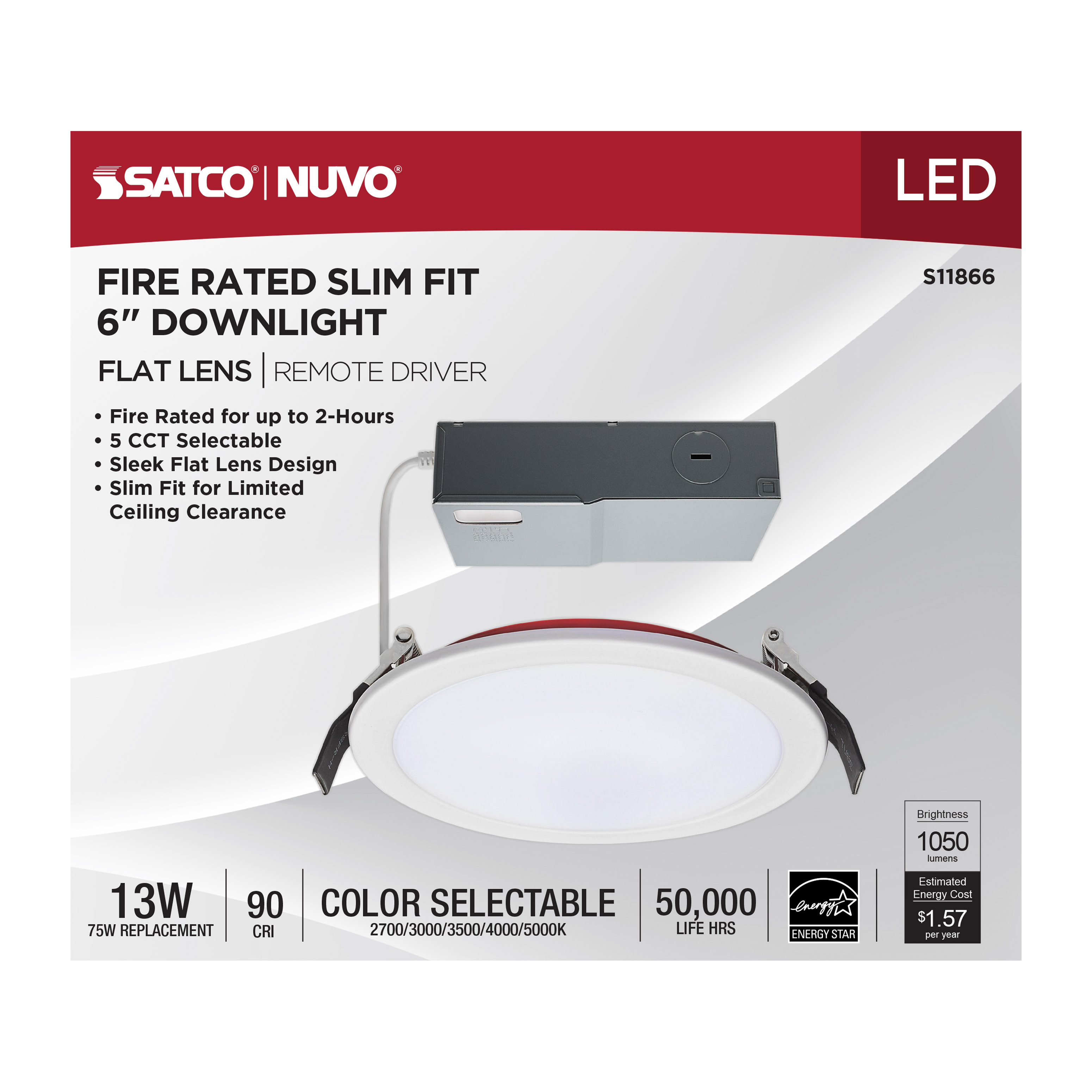 13WLED/6/FR/CCT/SLF/RD/FL/RND - S11866