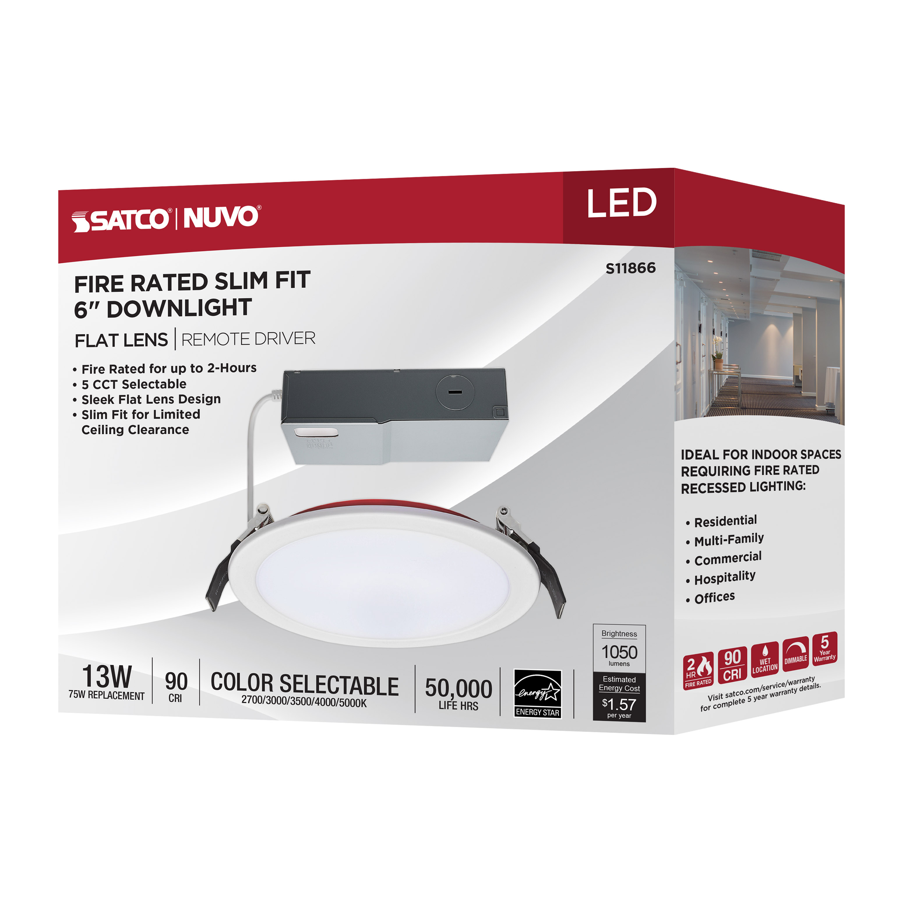 13WLED/6/FR/CCT/SLF/RD/FL/RND - S11866