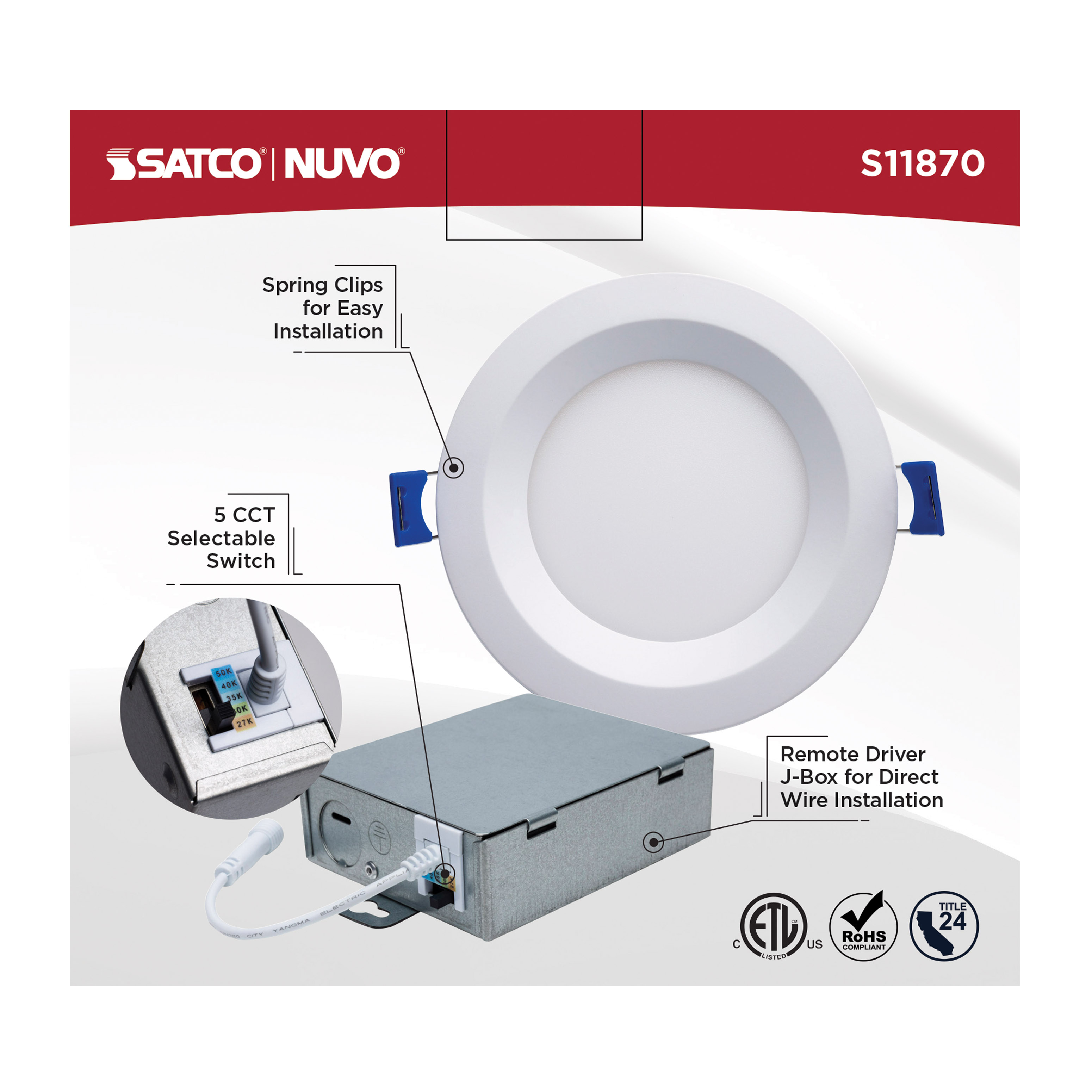 12WLED/DW/4/CCT-SEL/RND/RD/WH - S11870