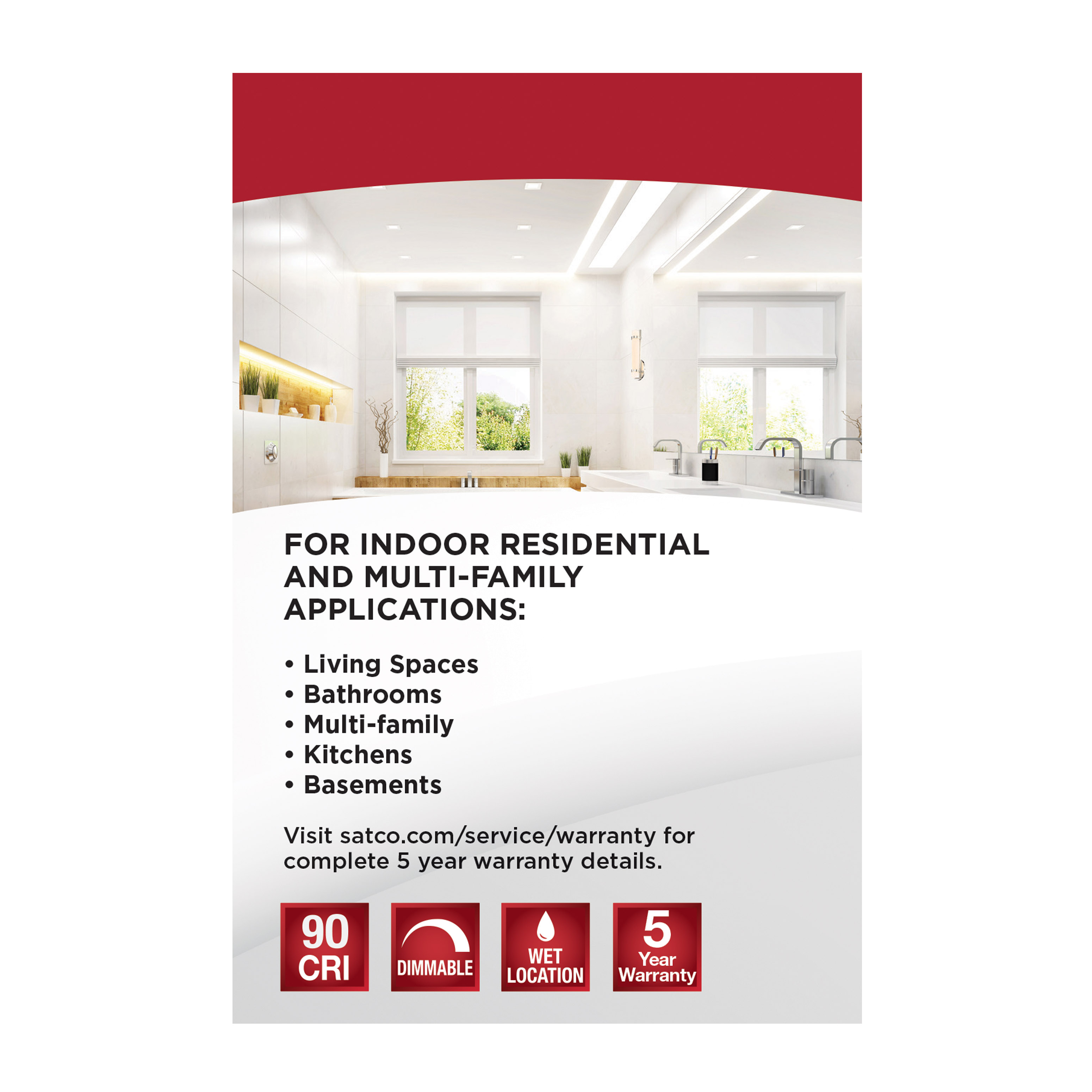 12WLED/DW/4/CCT-SEL/SQ/RD/WH - S11871