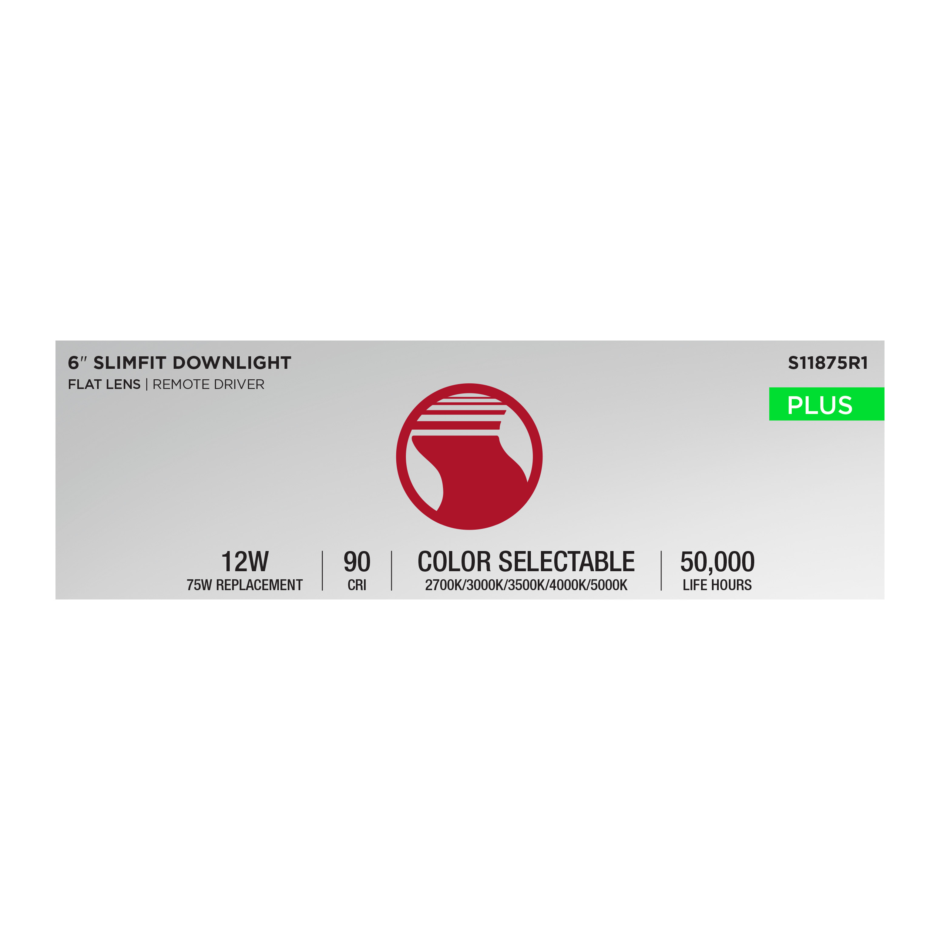 12WLED/DW/6/CCT-SEL/RND/RD/BK - S11875R1