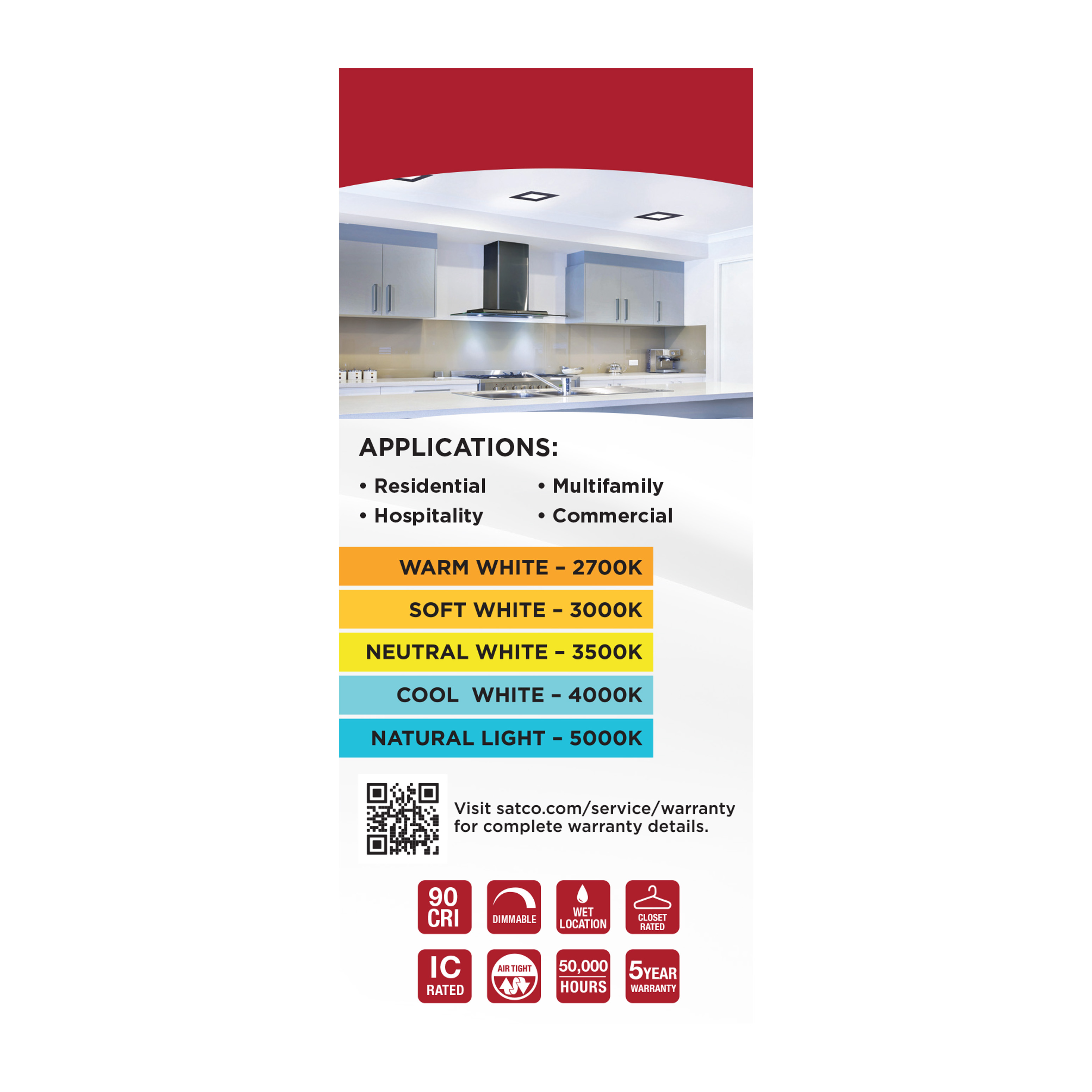 10WLED/DW/4/CCT-SEL/SQ/RD/BK - S11876R1