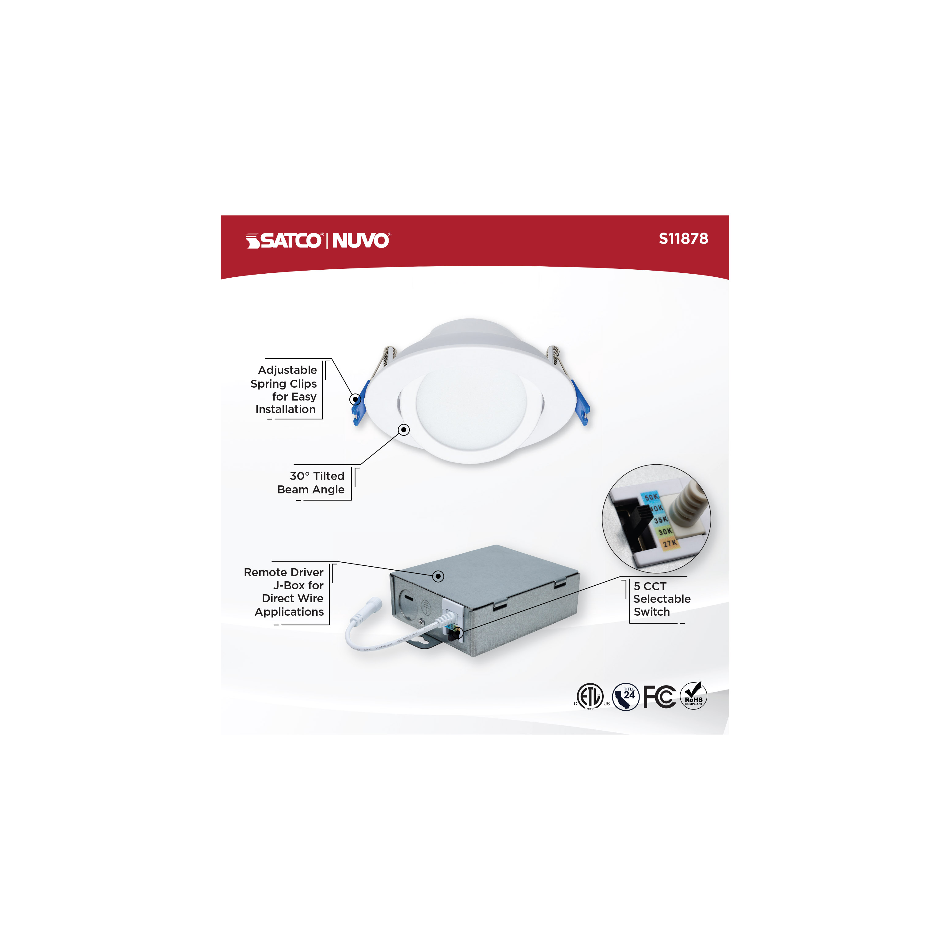 11WLED/4/CCT/LP/RD/DIR/FL - S11878