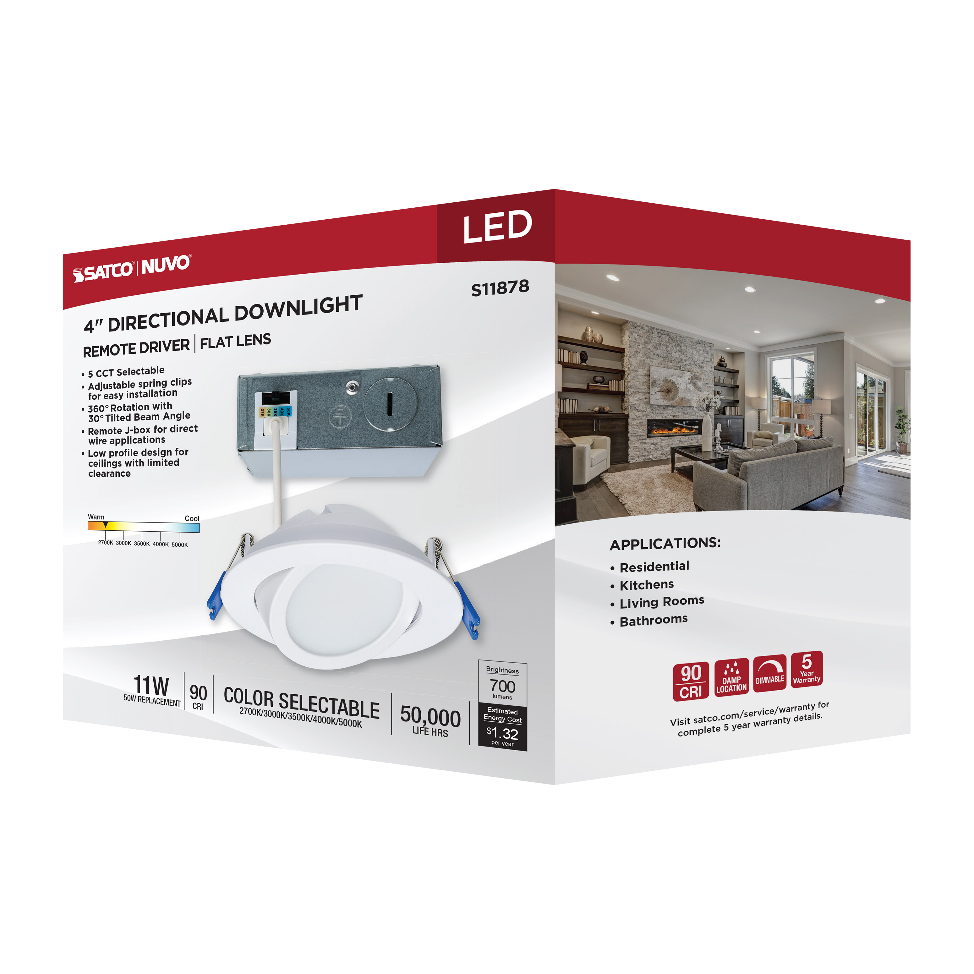 11WLED/4/CCT/LP/RD/DIR/FL - S11878