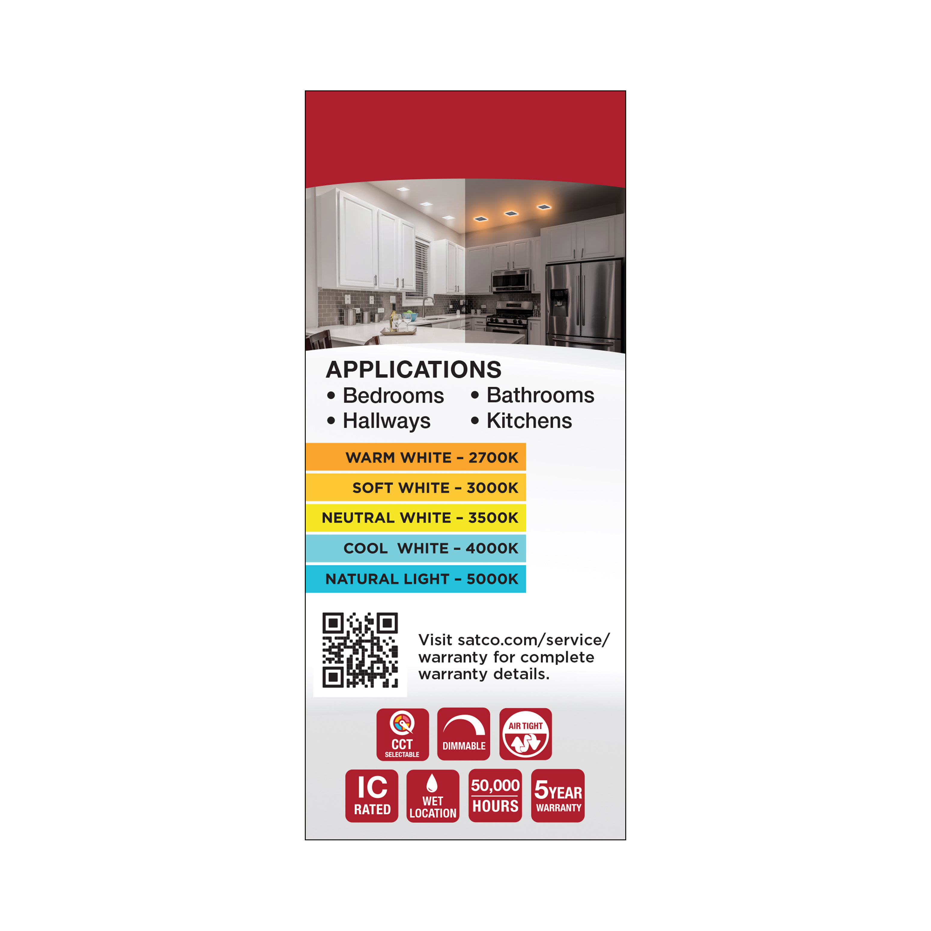 9WLED/DW/4/CCT-SEL/SQ/RD/NL - S11888