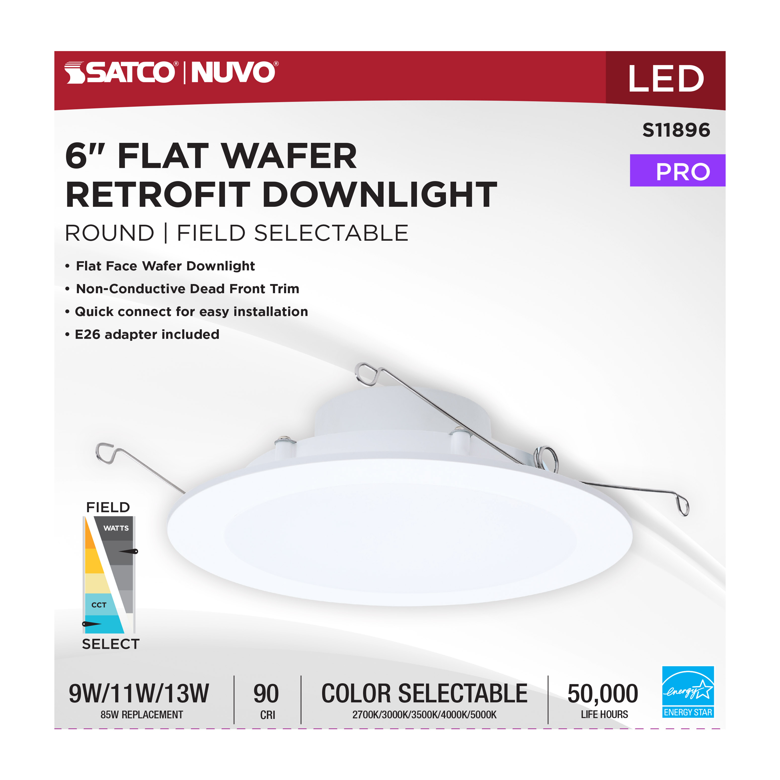 13WLED/DLR/6/FS/WF/RND/WH - S11896