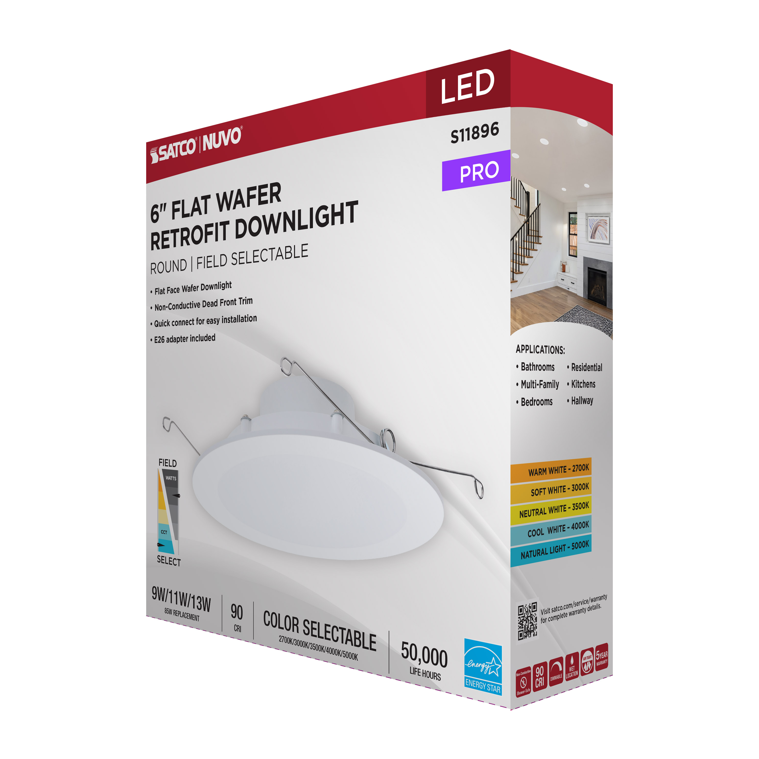 13WLED/DLR/6/FS/WF/RND/WH - S11896