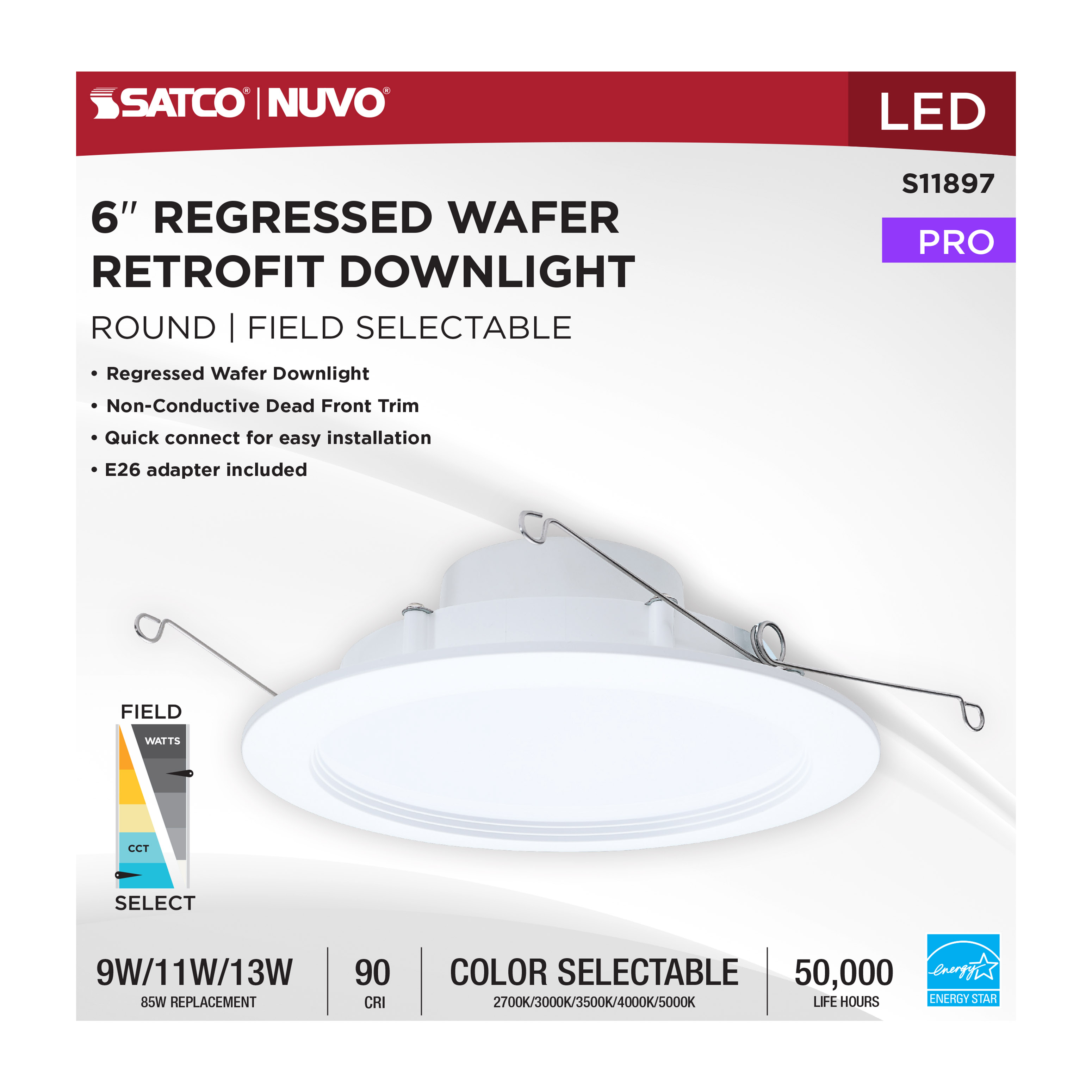 13WLED/DLR/6/FS/WR/RND/WH - S11897