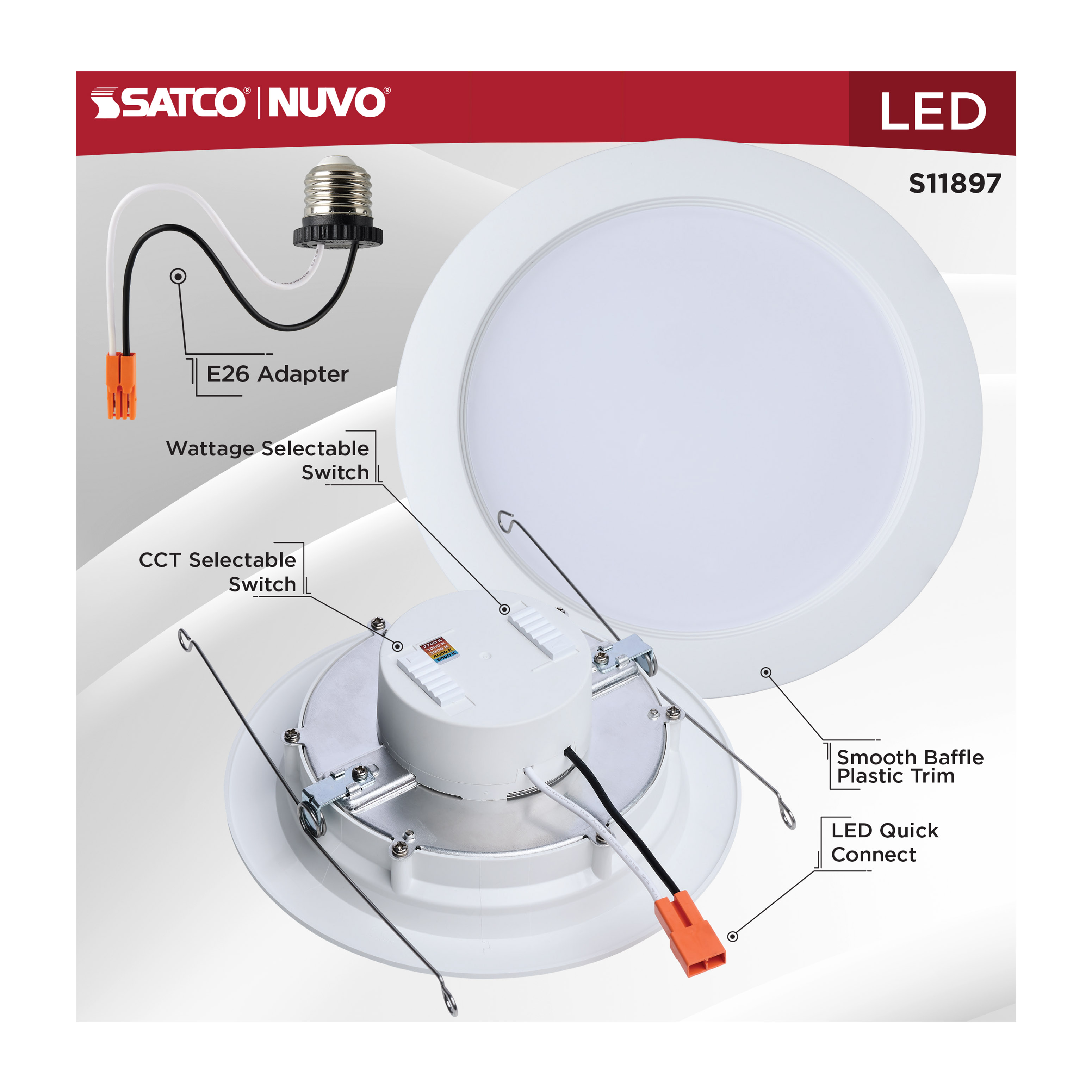 13WLED/DLR/6/FS/WR/RND/WH - S11897