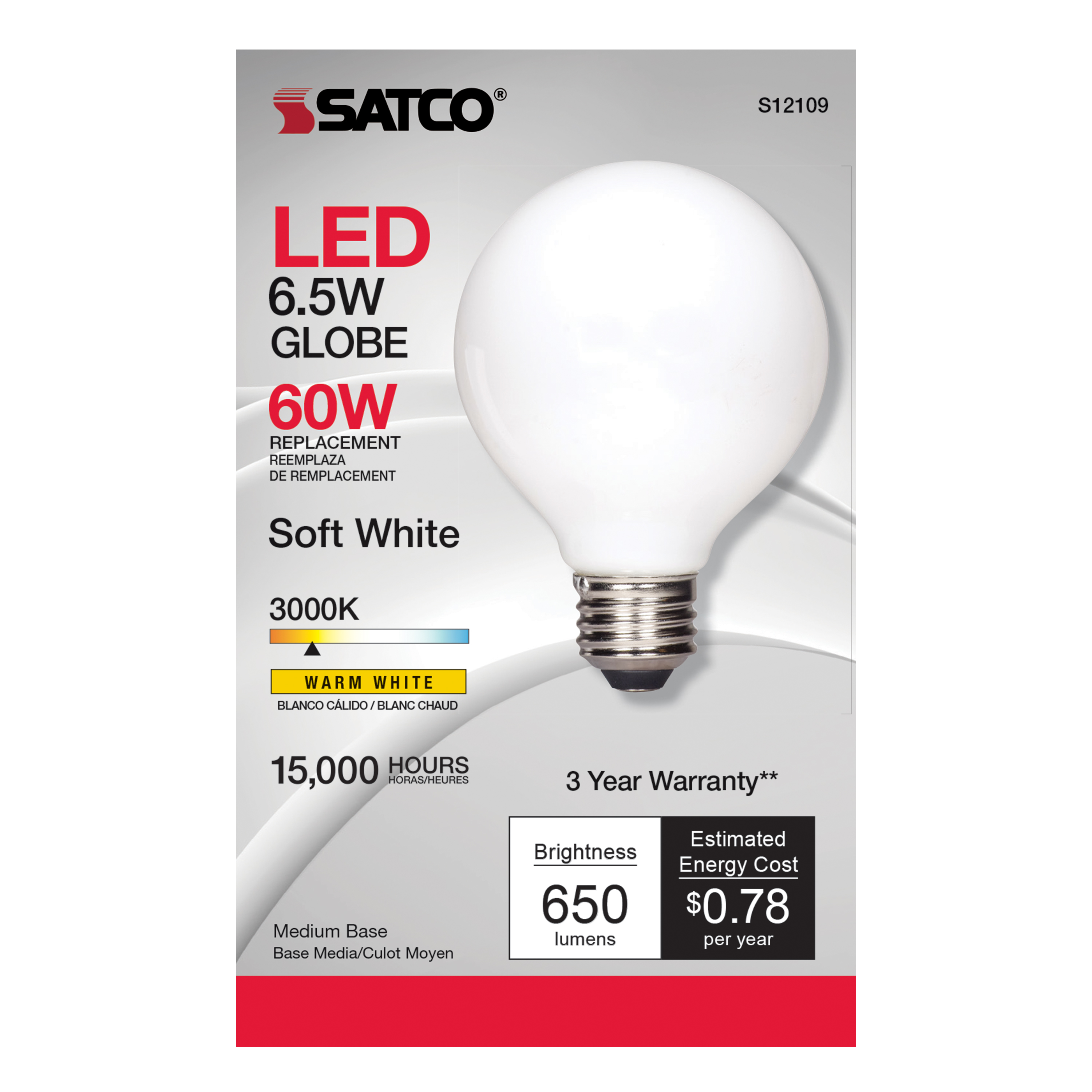 6.5G25/SW/LED/E26/3K/120V - S12109
