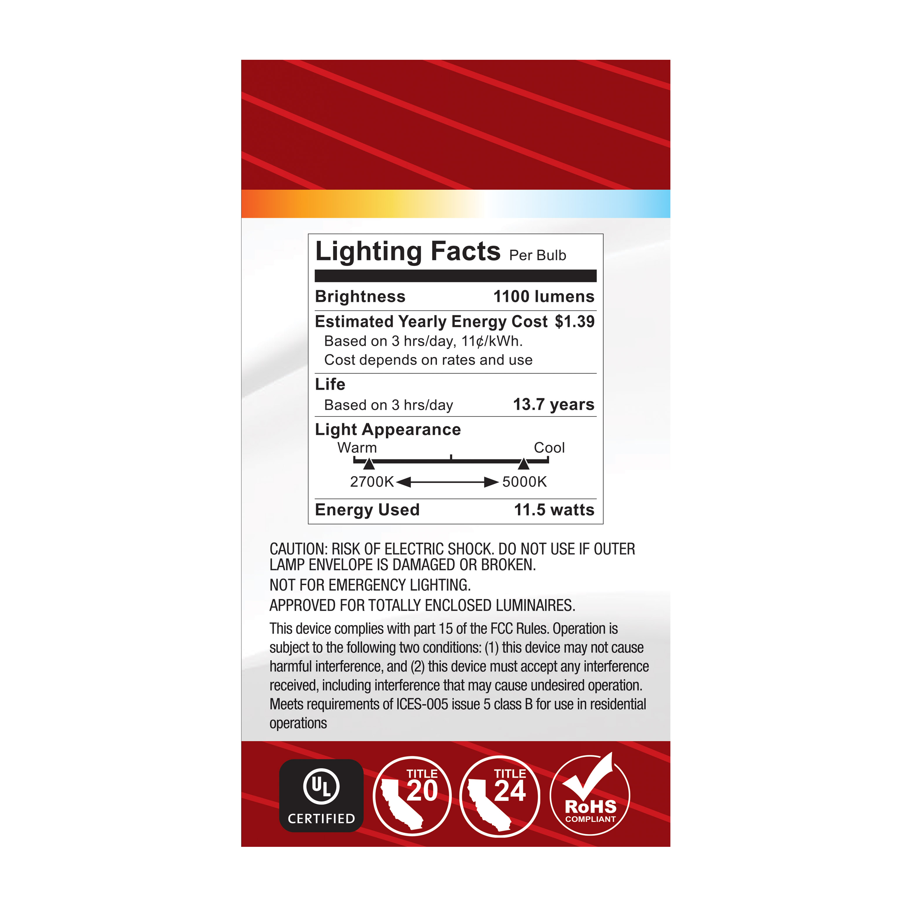 11.5A19L/9CCT5/E26/PF/D - S12145