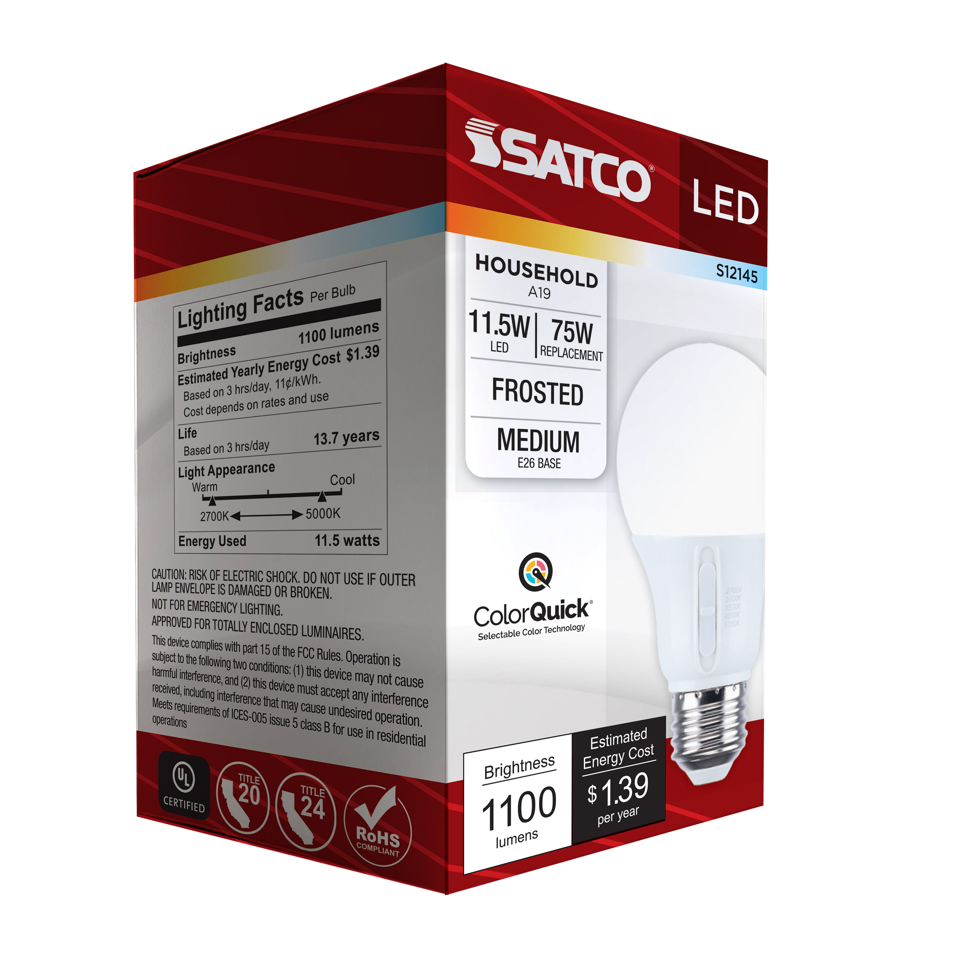 11.5A19L/9CCT5/E26/PF/D - S12145