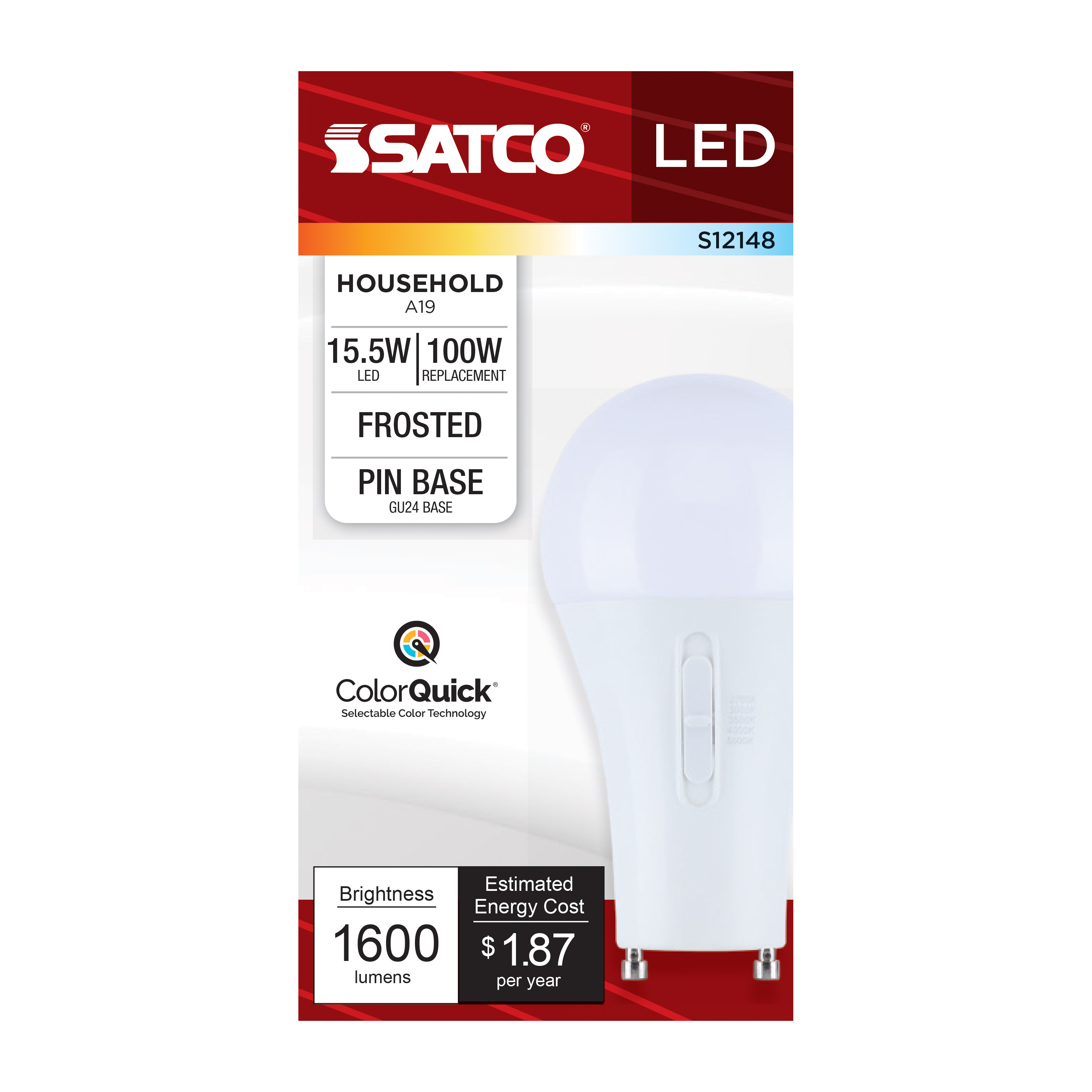 15.5A19L/9CCT5/GU24/PF/D - S12148