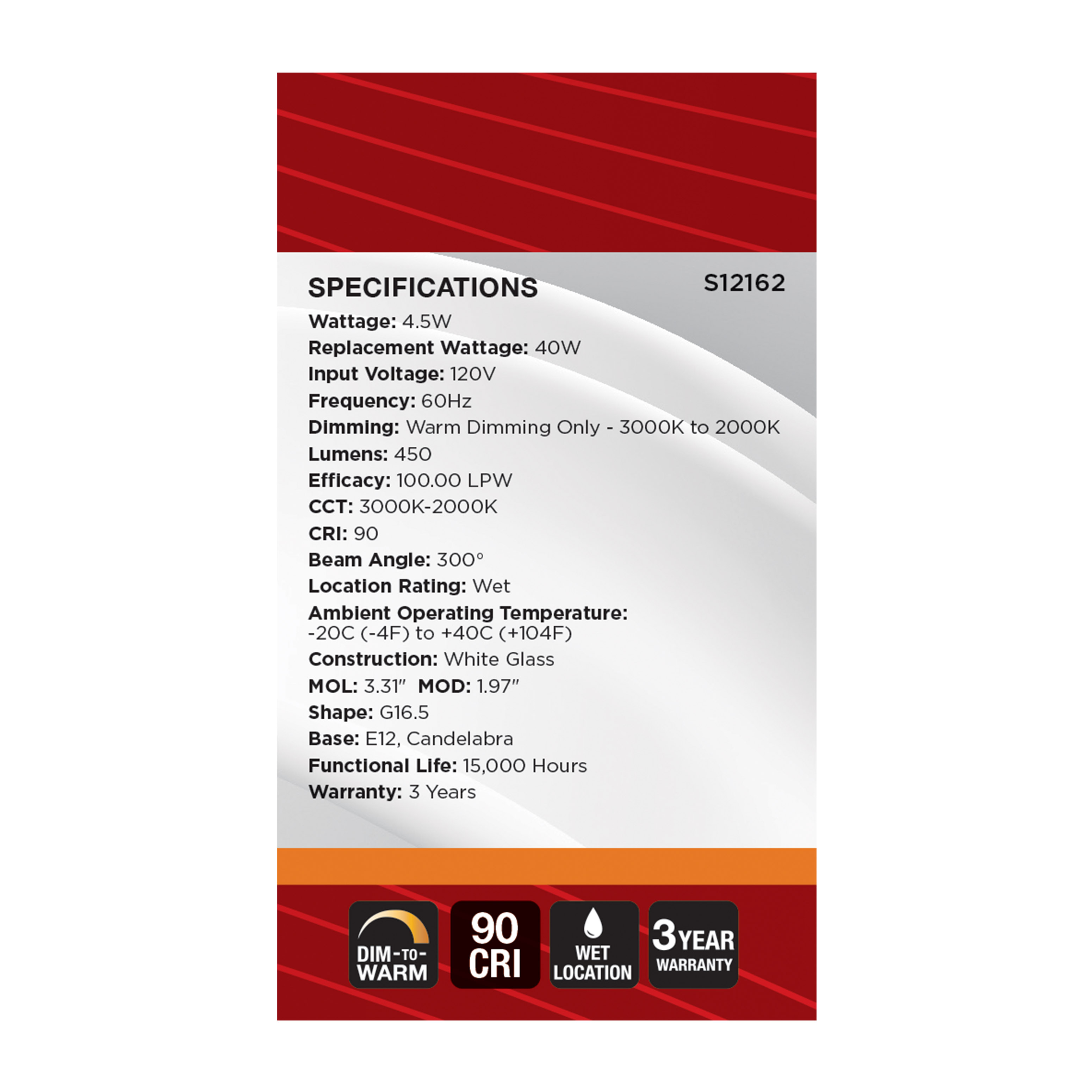 4.5G16.5L/930WD/E12/GWYS - S12162