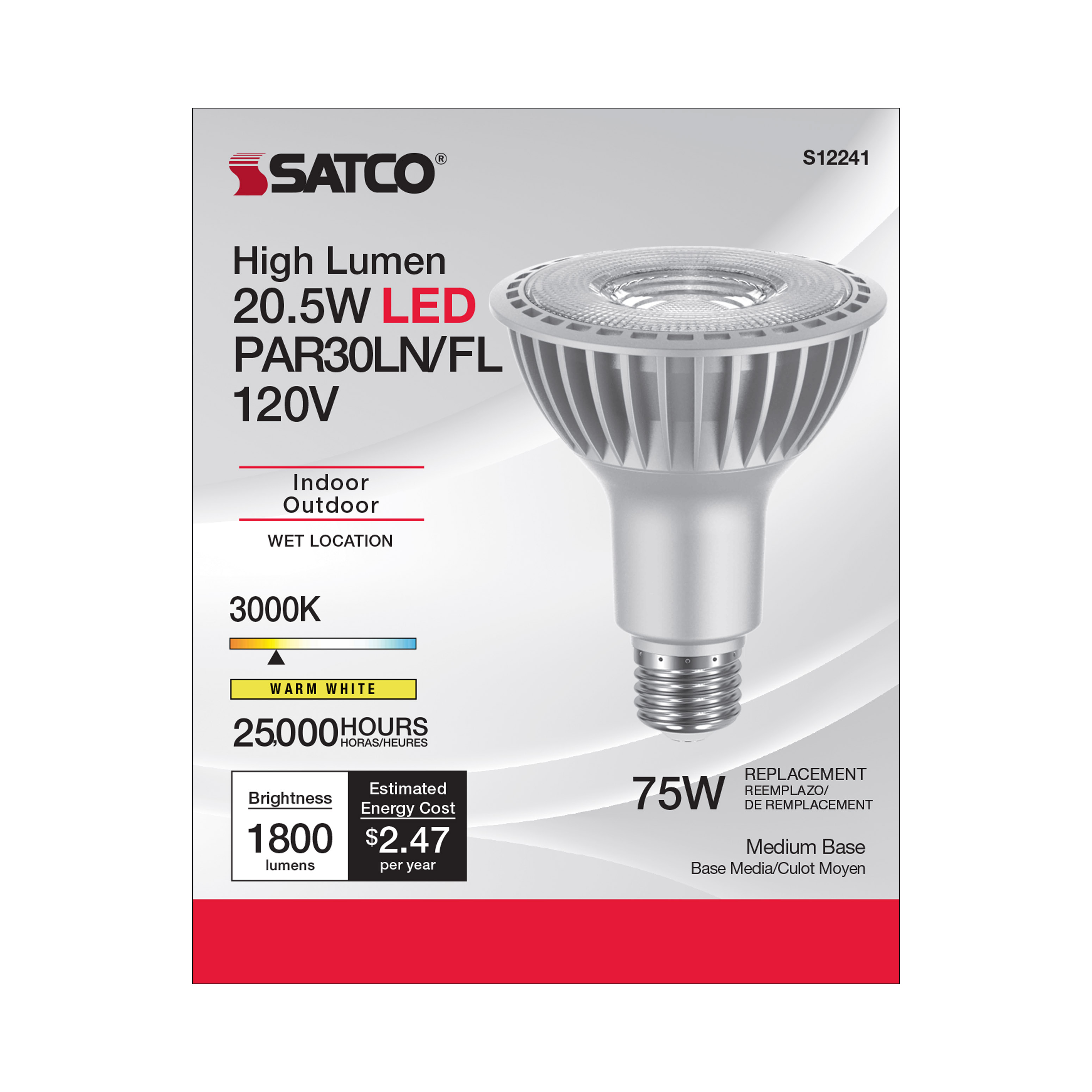20.5PAR30LN/LED/830/HL/120V/FL - S12241