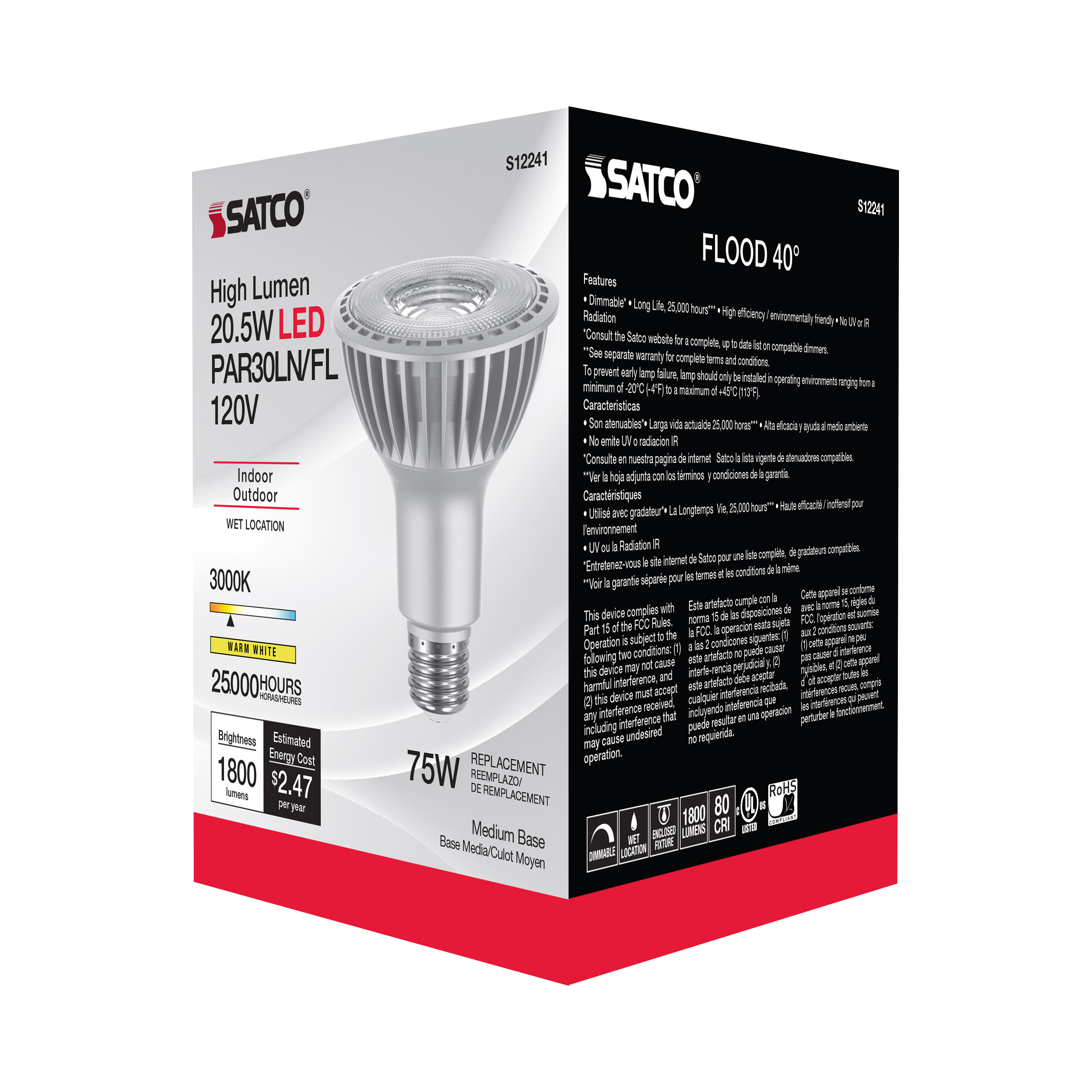 20.5PAR30LN/LED/830/HL/120V/FL - S12241