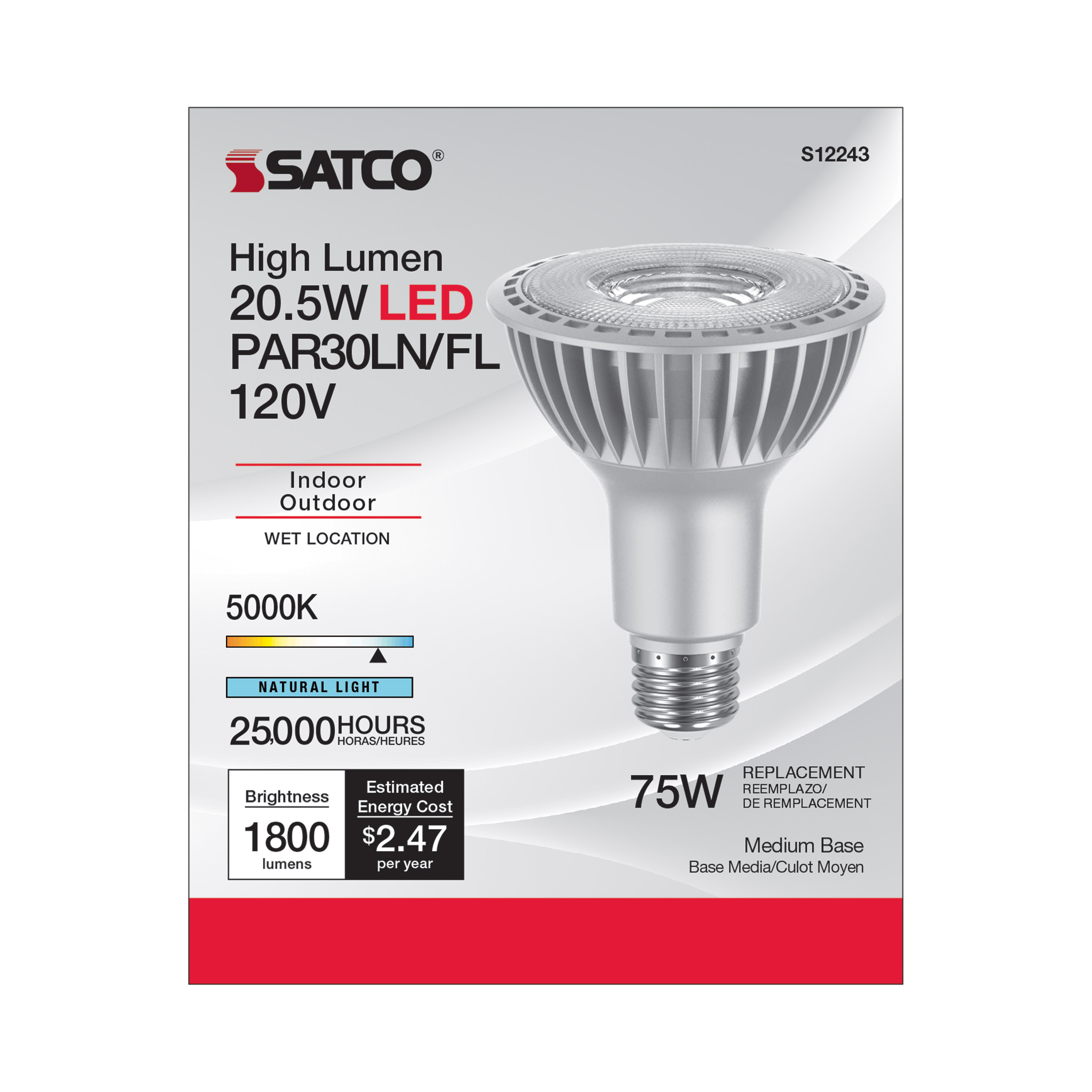 20.5PAR30LN/LED/850/HL/120V/FL - S12243