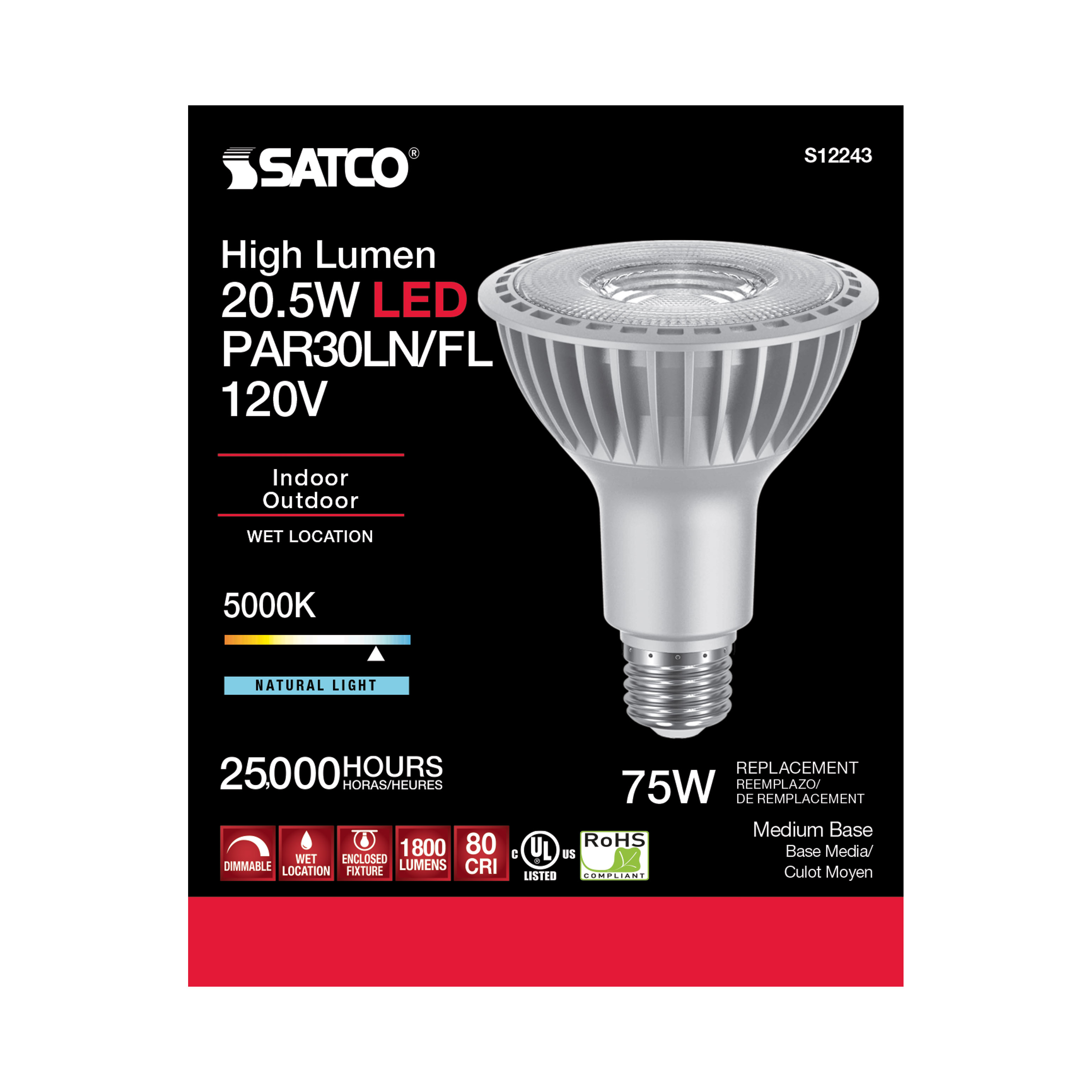 20.5PAR30LN/LED/850/HL/120V/FL - S12243