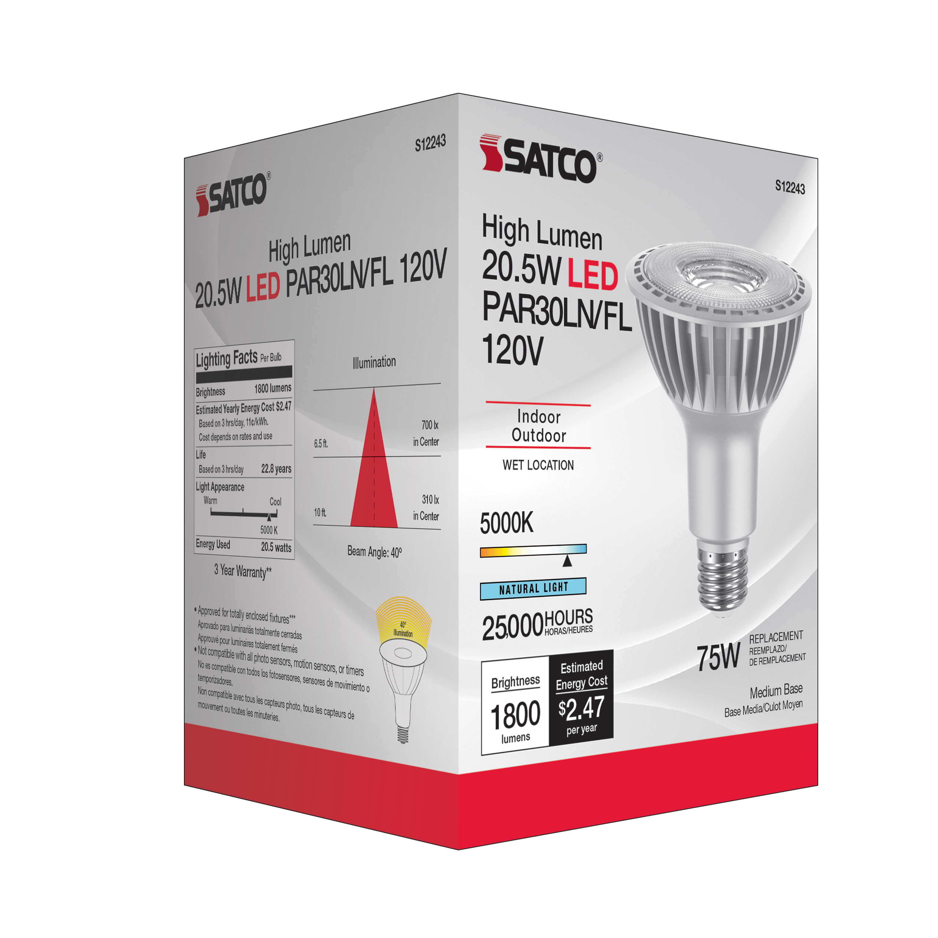 20.5PAR30LN/LED/850/HL/120V/FL - S12243