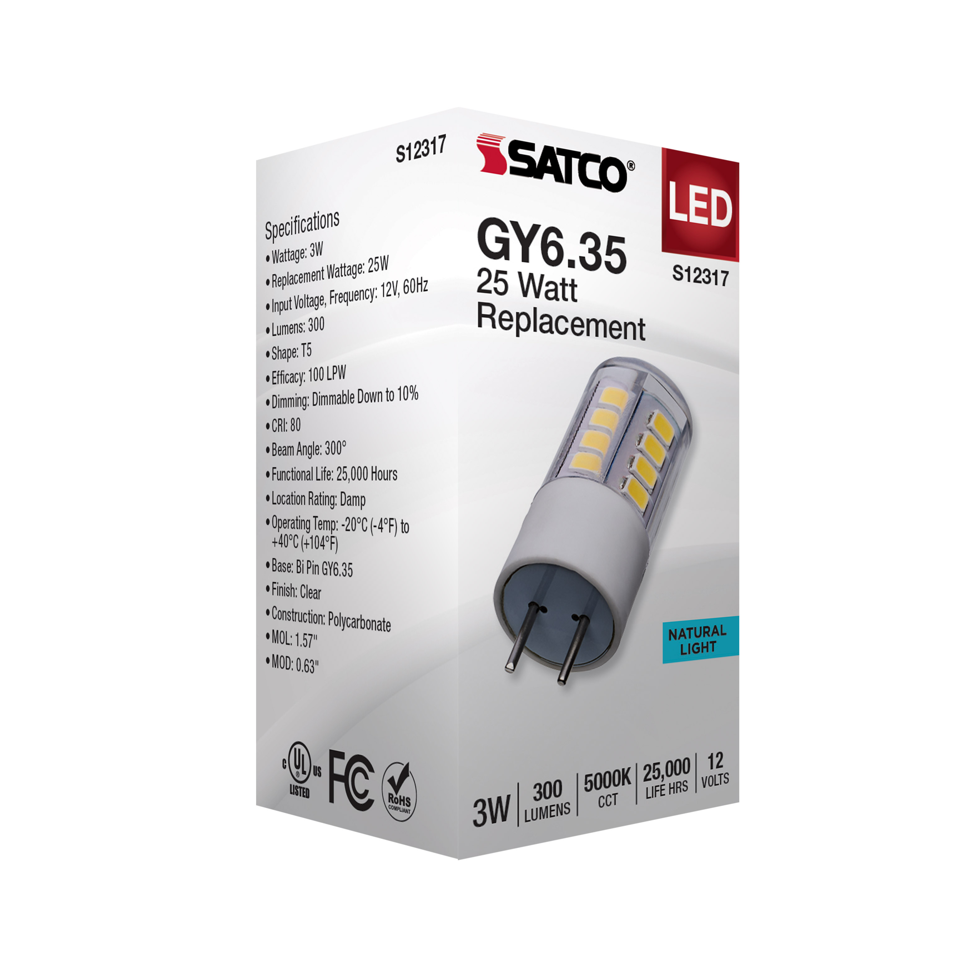 3W/LED/GY6.35/CL/850/12V - S12317