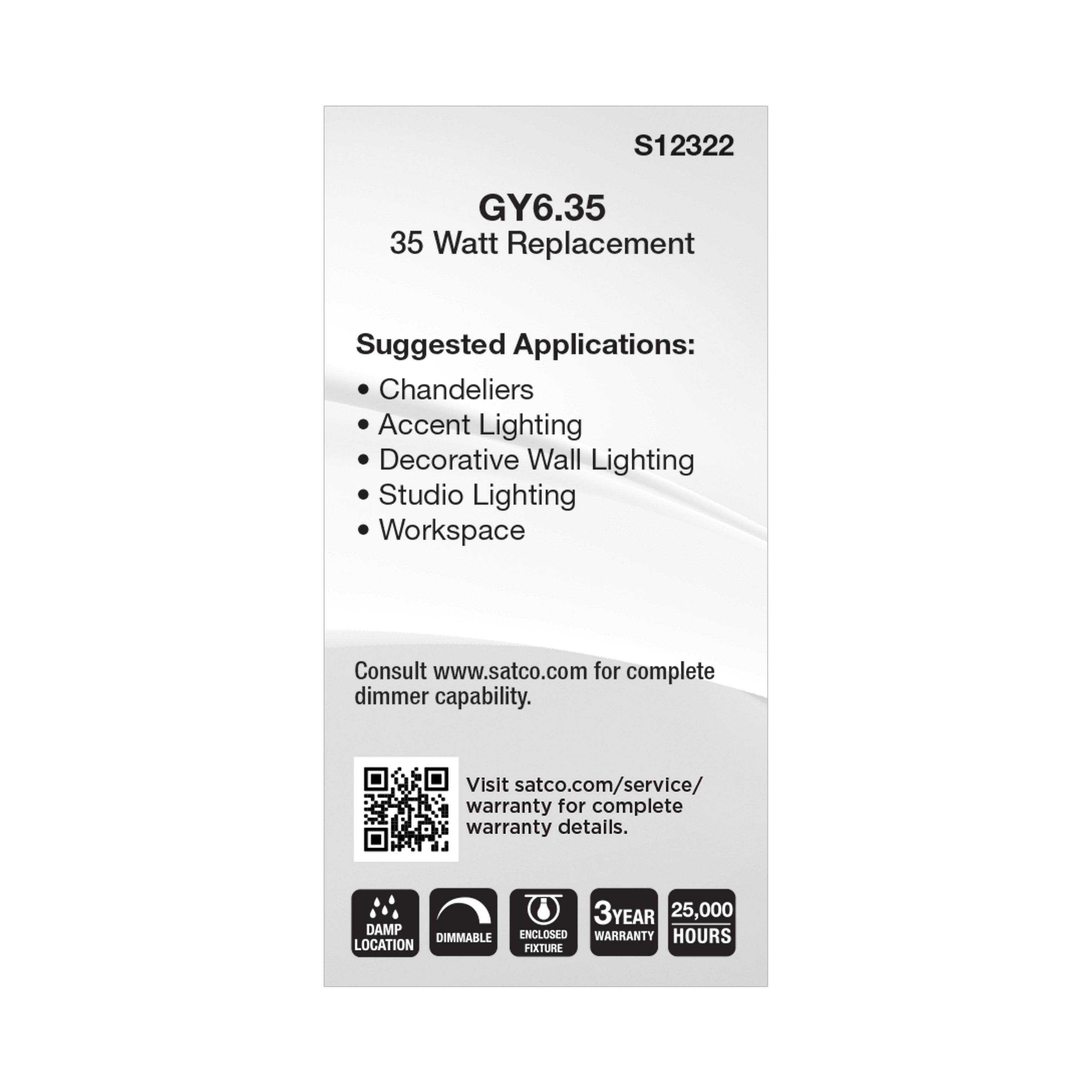 S12322 4.5W/LED/GY6.35/CL/830/120V