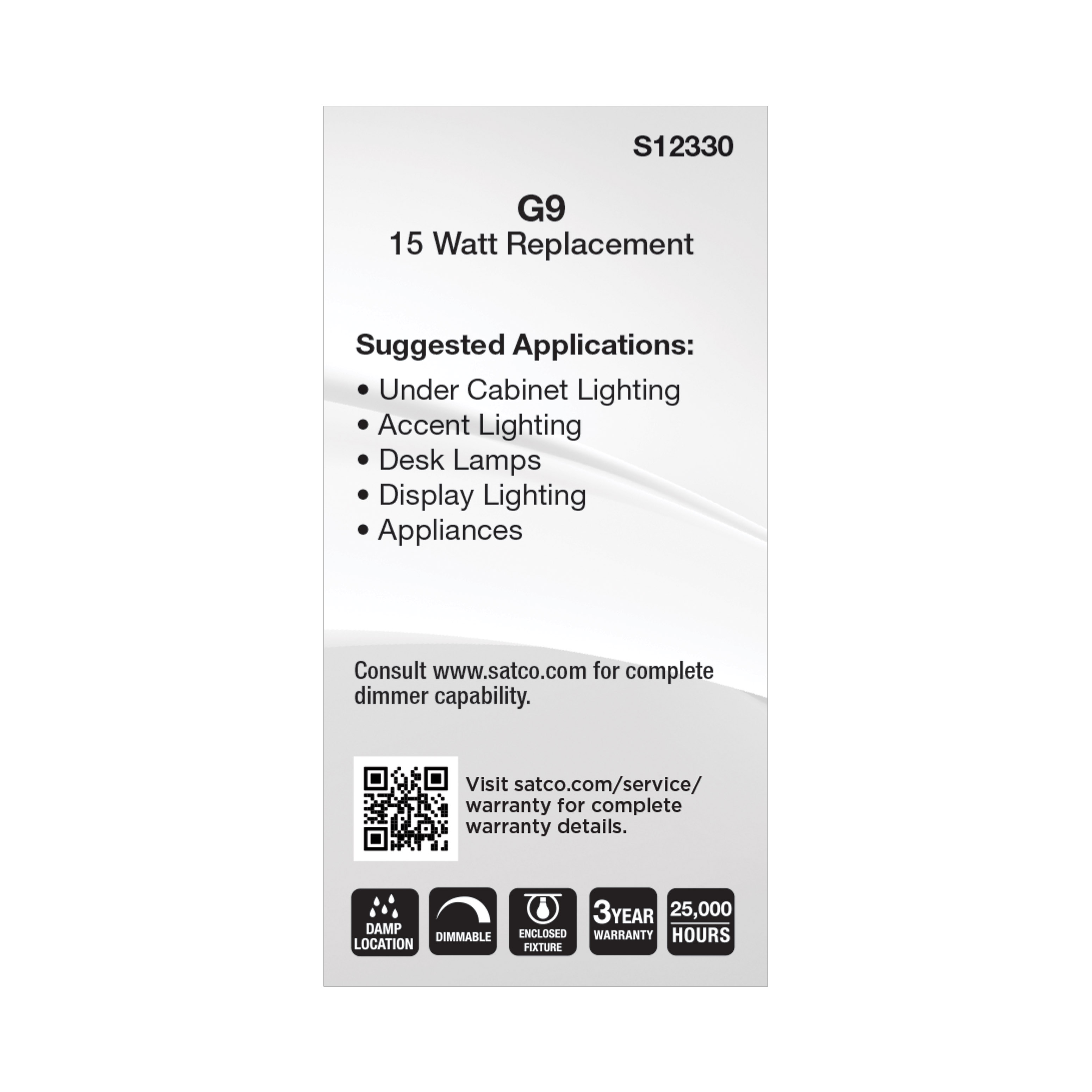 2W/LED/G9/FR/830/120V - S12330