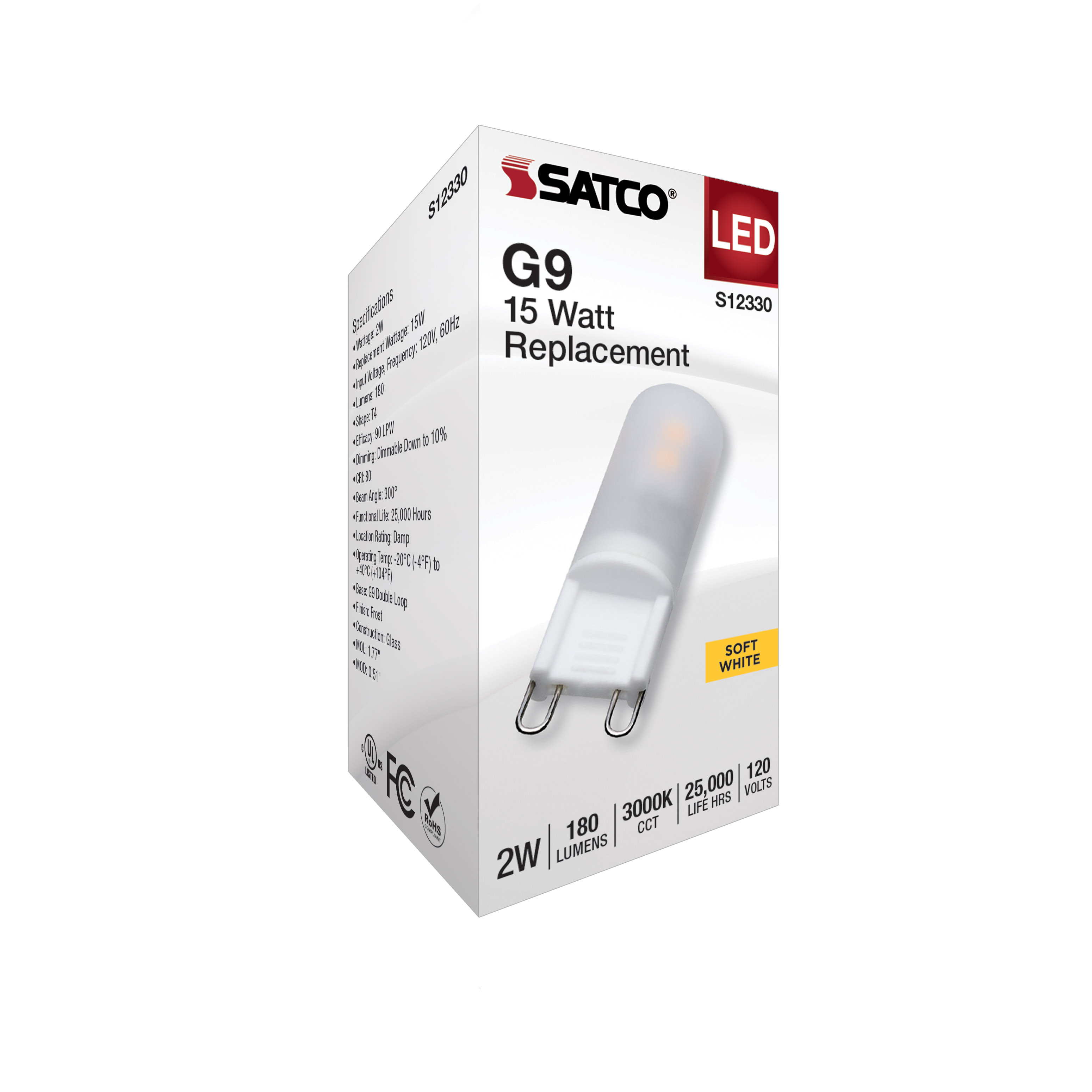 2W/LED/G9/FR/830/120V - S12330