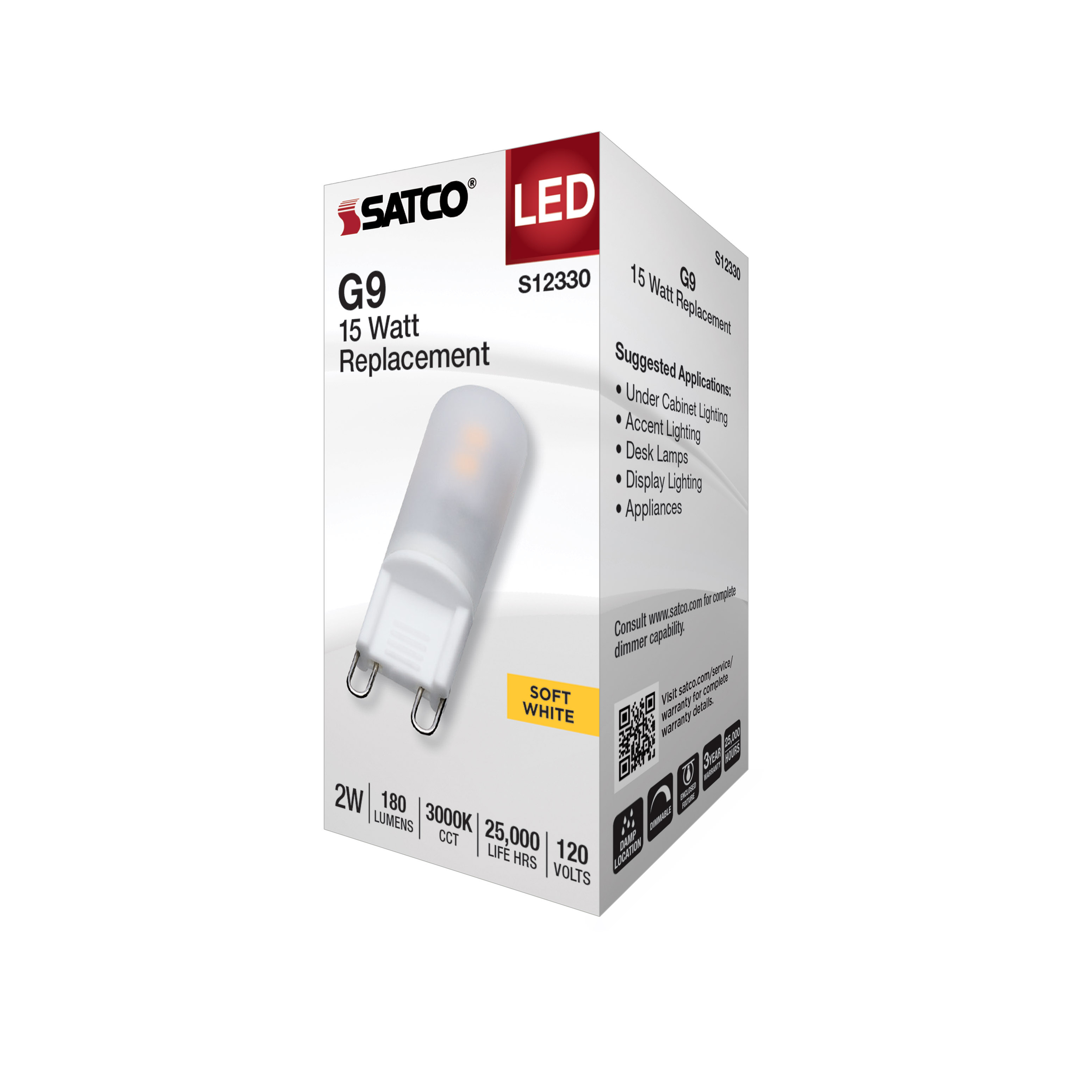 2W/LED/G9/FR/830/120V - S12330
